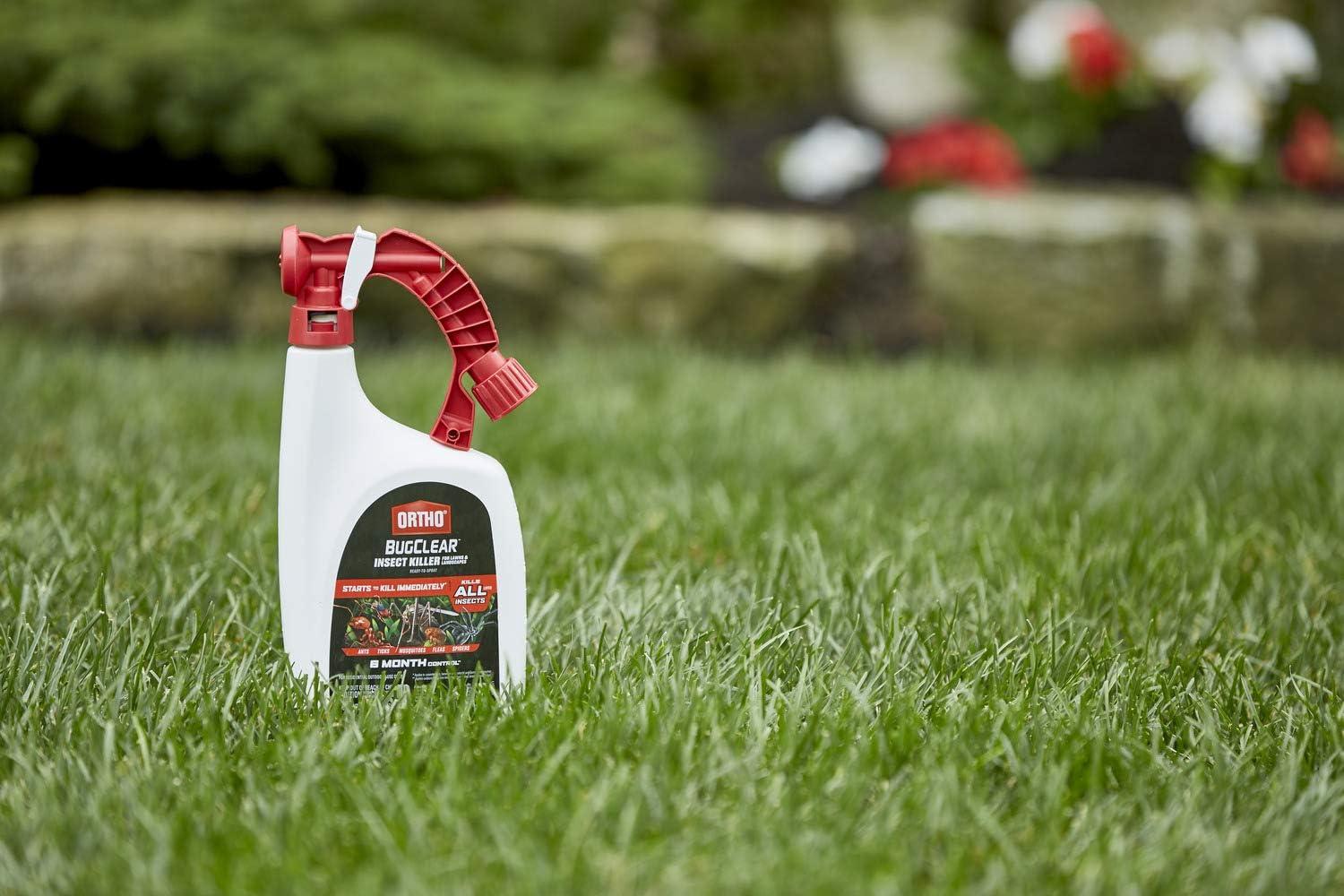 imageOrtho BugClear Insect Killer for Lawns ampamp Landscapes Ready to Spray  Kills Periodical Cicadas Ants Spiders Fleas Ticks ampamp More Outdoor Bug Spray for up to 6 Month Insect Control 32 ozReady to Spray