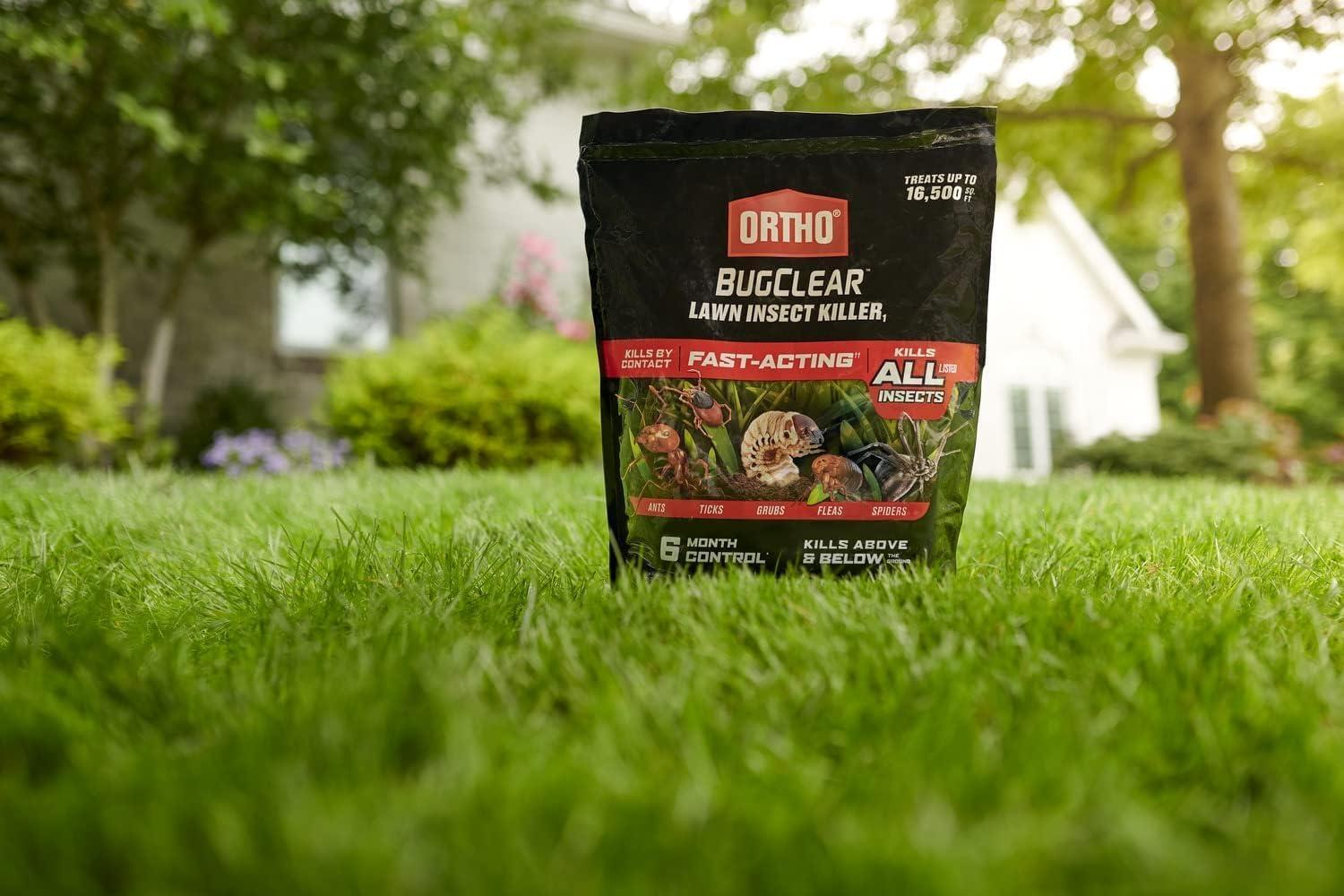 imageOrtho BugClear Lawn Insect Killer1 Kills Ants Spiders Ticks Fleas Armyworms and Grubs Treats up to 16500 sq ft 10 lb1 Count Pack of 2