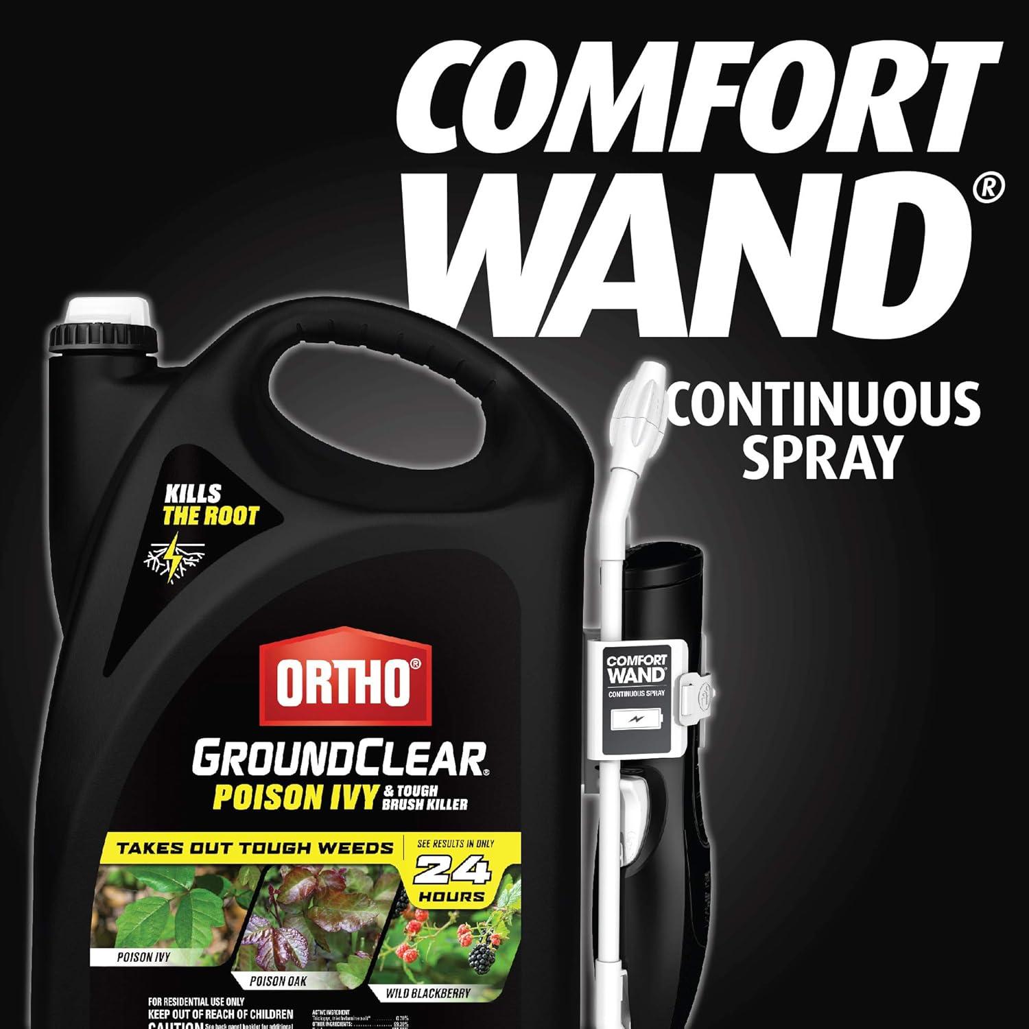 imageOrtho GroundClear Poison Ivy ampamp Tough Brush Killer  Ready to Use with Comfort Wand Poison Ivy Killer Also Kills Poison Oak Kudzu Wild Blackberry Vines ampamp More 133 gal133 gal