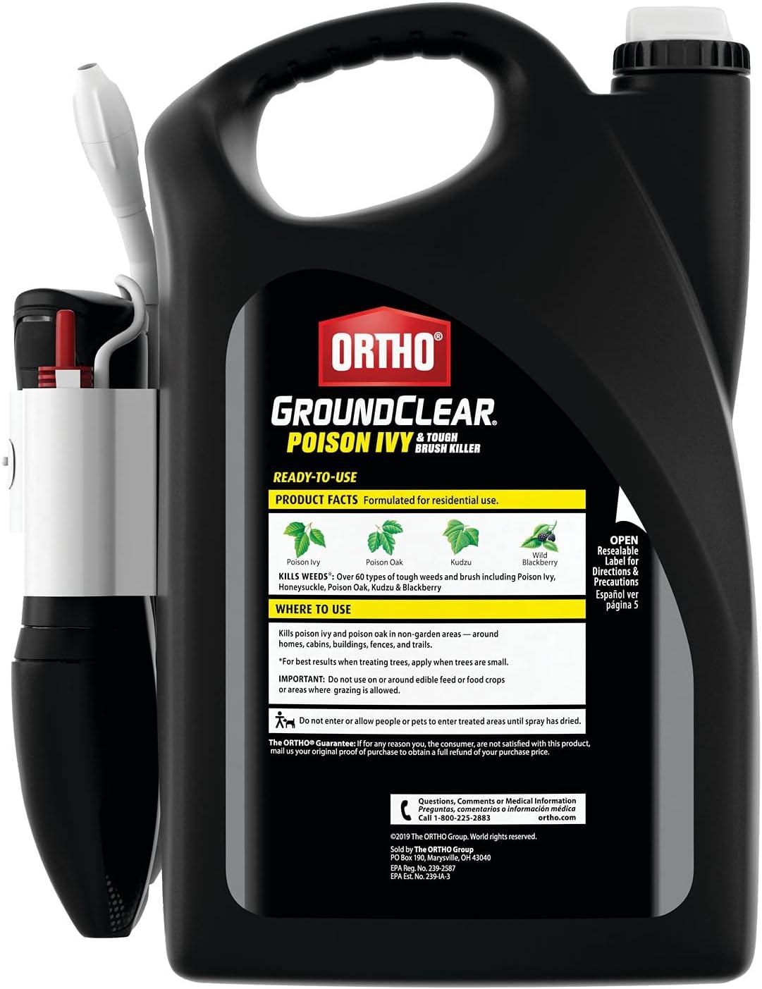 imageOrtho GroundClear Poison Ivy ampamp Tough Brush Killer  Ready to Use with Comfort Wand Poison Ivy Killer Also Kills Poison Oak Kudzu Wild Blackberry Vines ampamp More 133 gal133 gal