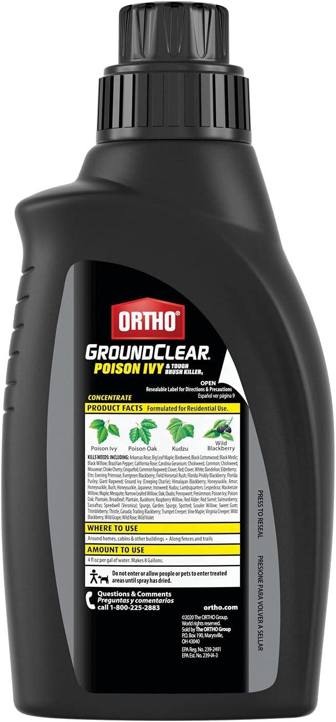imageOrtho GroundClear Poison Ivy ampamp Tough Brush Killer  Ready to Use with Comfort Wand Poison Ivy Killer Also Kills Poison Oak Kudzu Wild Blackberry Vines ampamp More 133 gal32 oz