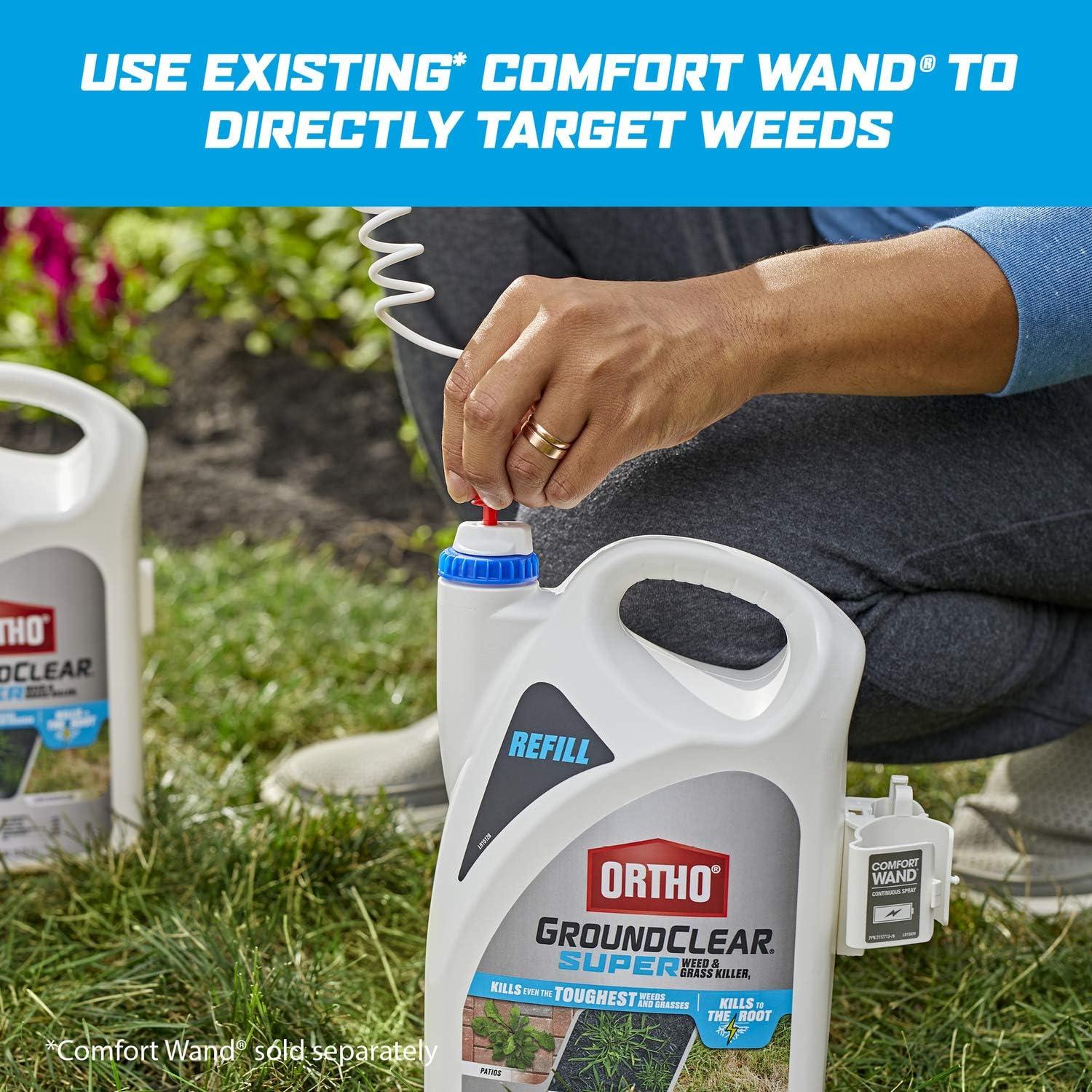 imageOrtho GroundClear Weed ampamp Grass Killer Super Concentrate1 FastActing Formula Kills the Toughest Weeds and Grasses 32 fl oz1 gal