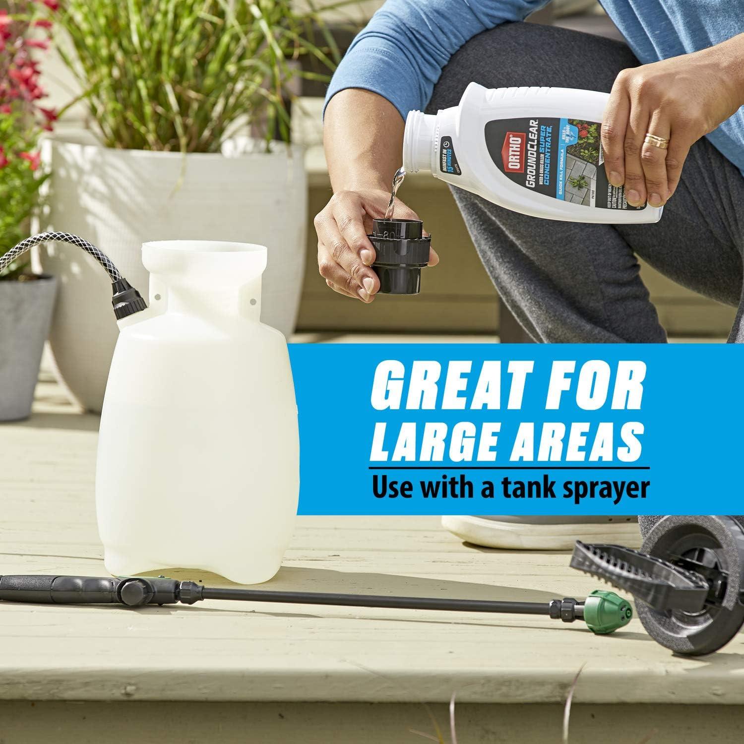 imageOrtho GroundClear Weed ampamp Grass Killer Super Concentrate1 FastActing Formula Kills the Toughest Weeds and Grasses 32 fl oz32oz