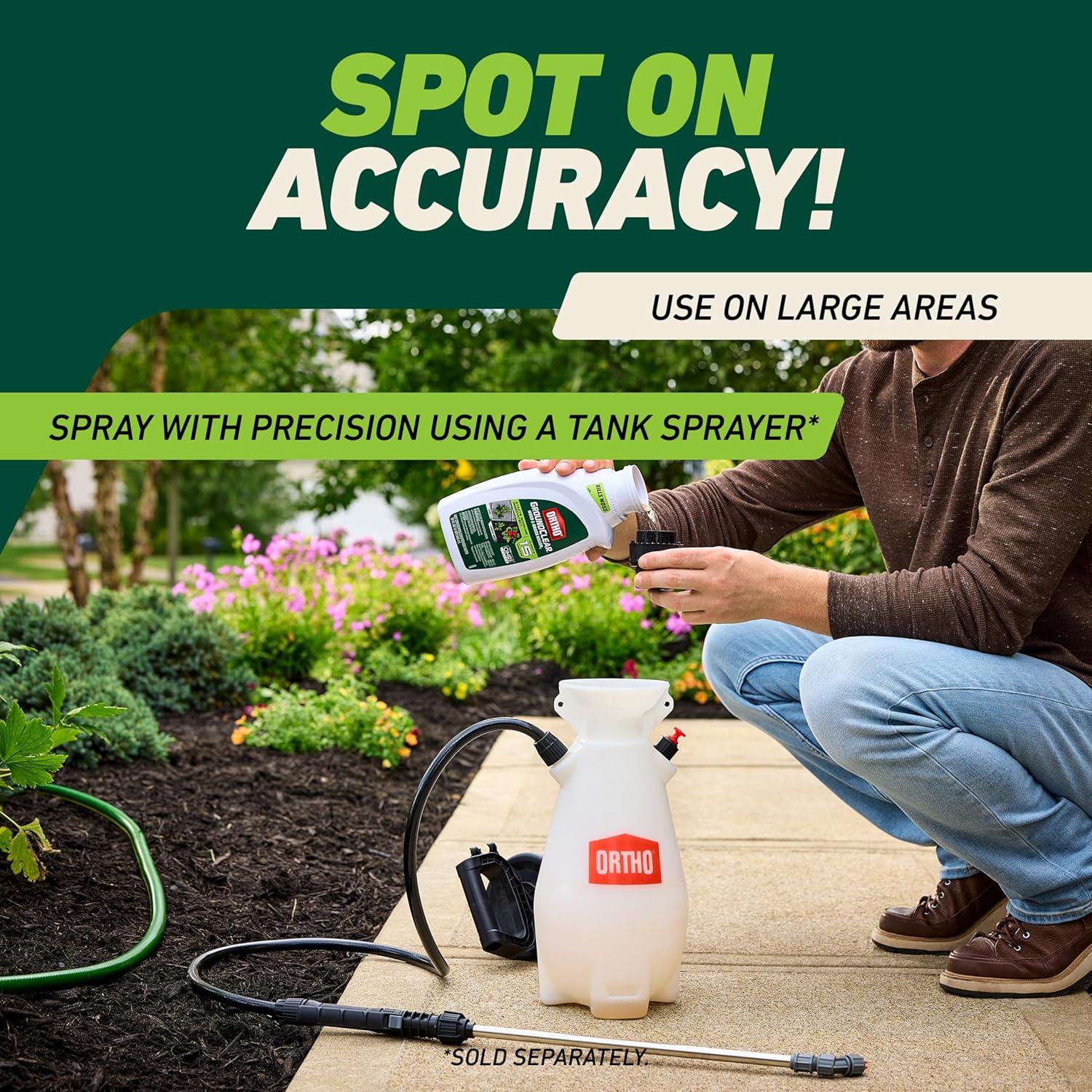 imageOrtho GroundClear Weed and Grass Killer2 Concentrate Kills Dandelions Chickweed Crabgrass Moss and More in Patios and Landscapes OMRI Listed 32 fl ozConcentrate