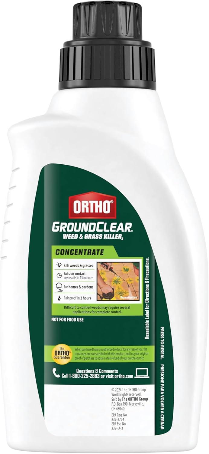 imageOrtho GroundClear Weed and Grass Killer2 Concentrate Kills Dandelions Chickweed Crabgrass Moss and More in Patios and Landscapes OMRI Listed 32 fl ozConcentrate