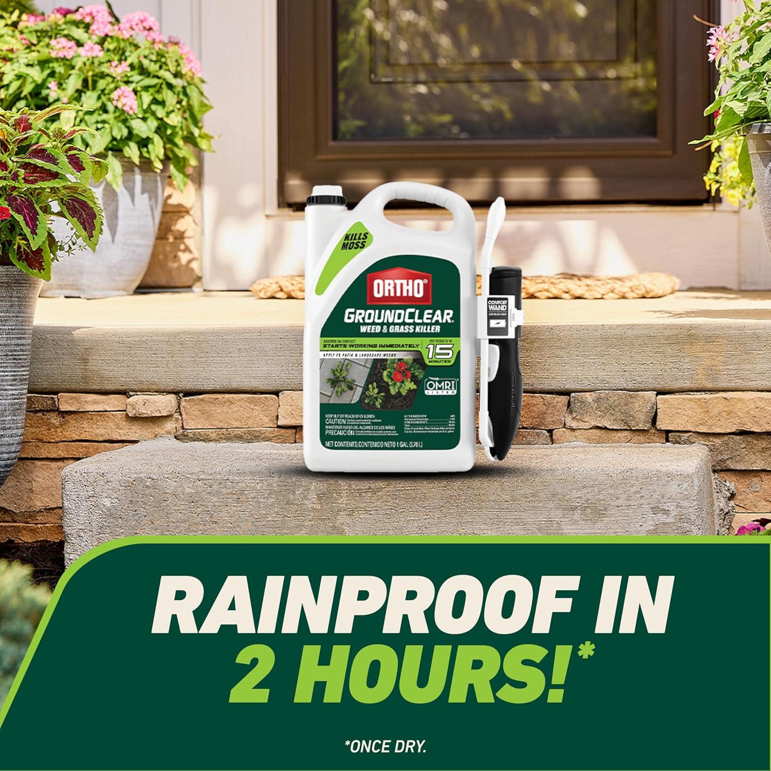 imageOrtho GroundClear Weed and Grass Killer2 Concentrate Kills Dandelions Chickweed Crabgrass Moss and More in Patios and Landscapes OMRI Listed 32 fl ozComfort Wand