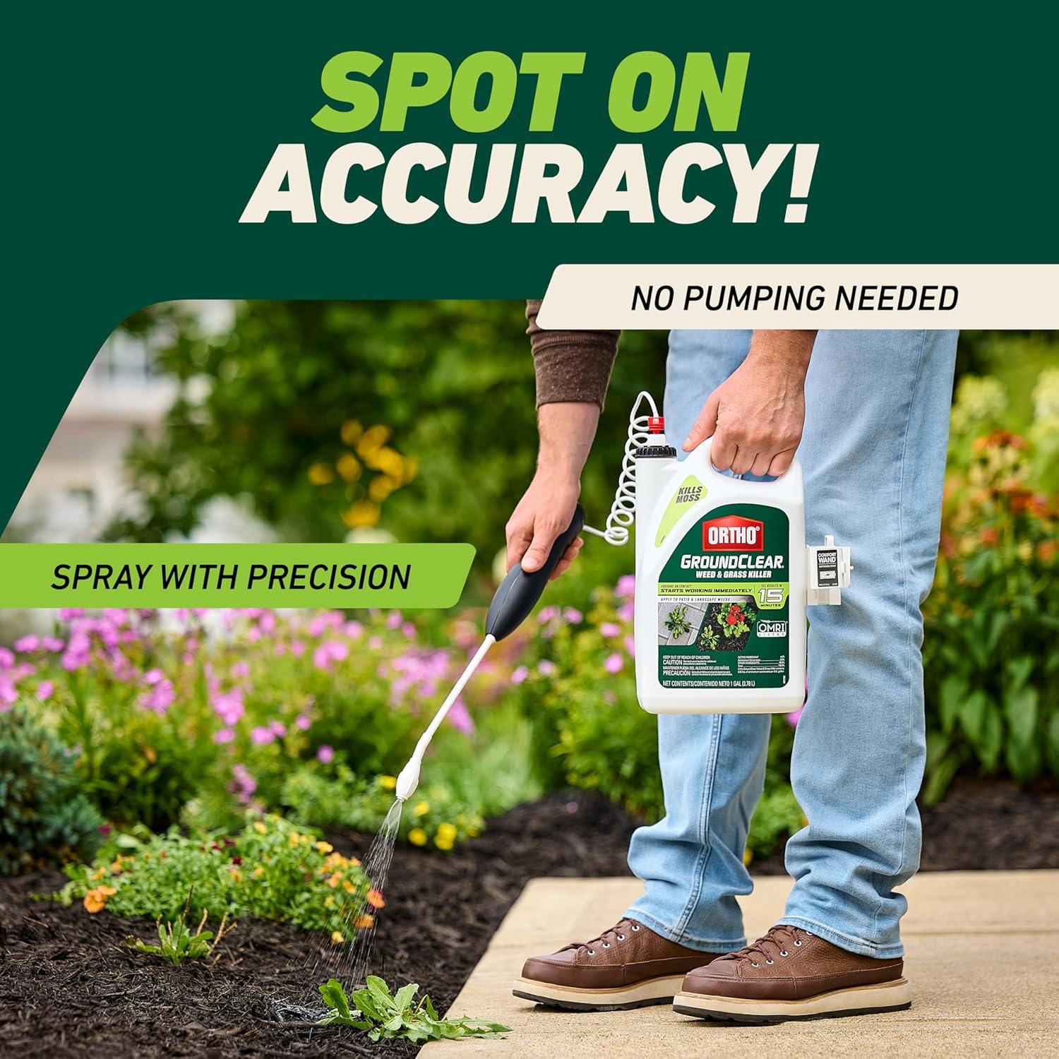 imageOrtho GroundClear Weed and Grass Killer2 Concentrate Kills Dandelions Chickweed Crabgrass Moss and More in Patios and Landscapes OMRI Listed 32 fl ozComfort Wand