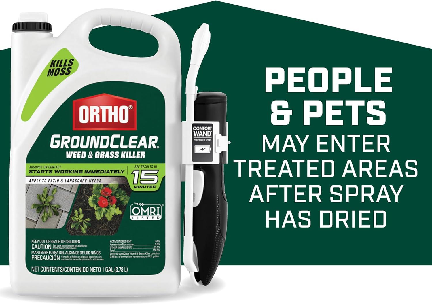 imageOrtho GroundClear Weed and Grass Killer2 Concentrate Kills Dandelions Chickweed Crabgrass Moss and More in Patios and Landscapes OMRI Listed 32 fl ozComfort Wand