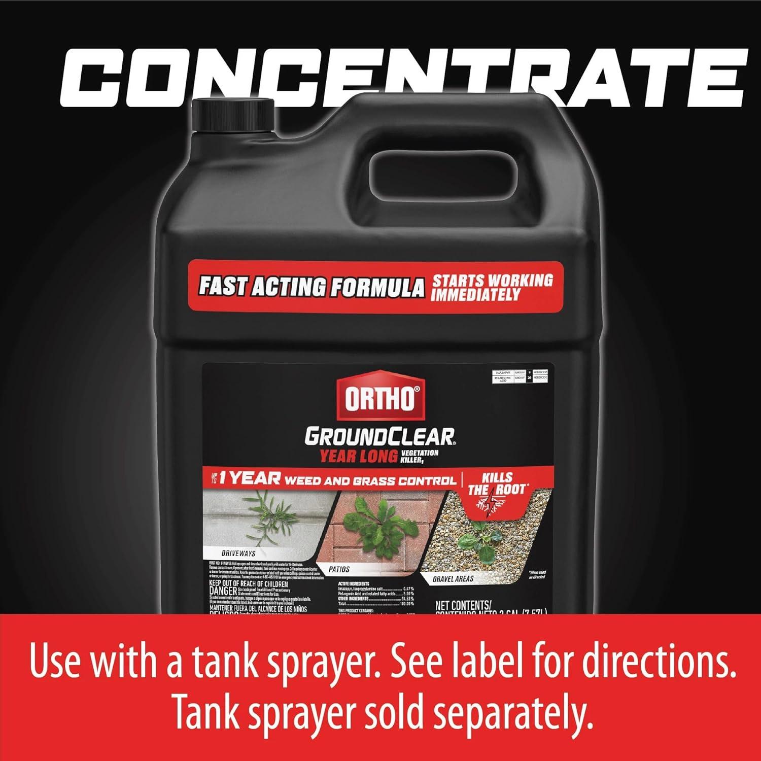 imageOrtho GroundClear Year Long Vegetation Killer2 Concentrate Kills and Prevents Weeds Up to 1 Year 2 gal2 gal