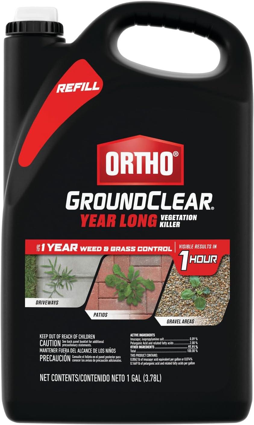 imageOrtho GroundClear Year Long Vegetation Killer2 Concentrate Kills and Prevents Weeds Up to 12 Months 32 fl oz1 gal