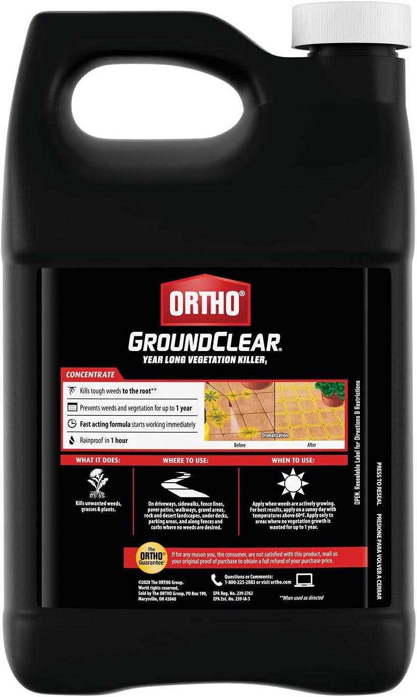 imageOrtho GroundClear Year Long Vegetation Killer2 Concentrate Kills and Prevents Weeds Up to 12 Months 32 fl oz1 gal
