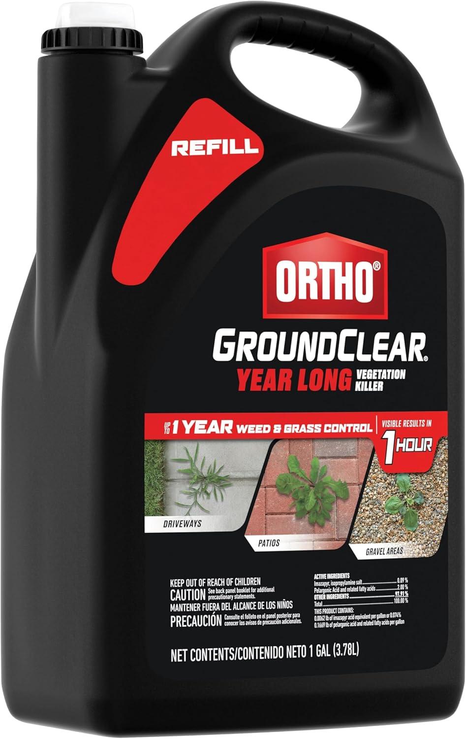 imageOrtho GroundClear Year Long Vegetation Killer2 Concentrate Kills and Prevents Weeds Up to 12 Months 32 fl oz1 gal