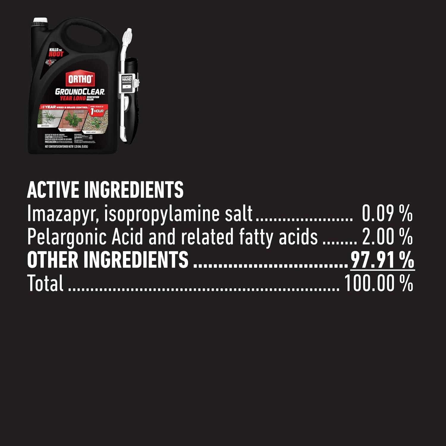 imageOrtho GroundClear Year Long Vegetation Killer2 Concentrate Kills and Prevents Weeds Up to 12 Months 32 fl oz133 gal