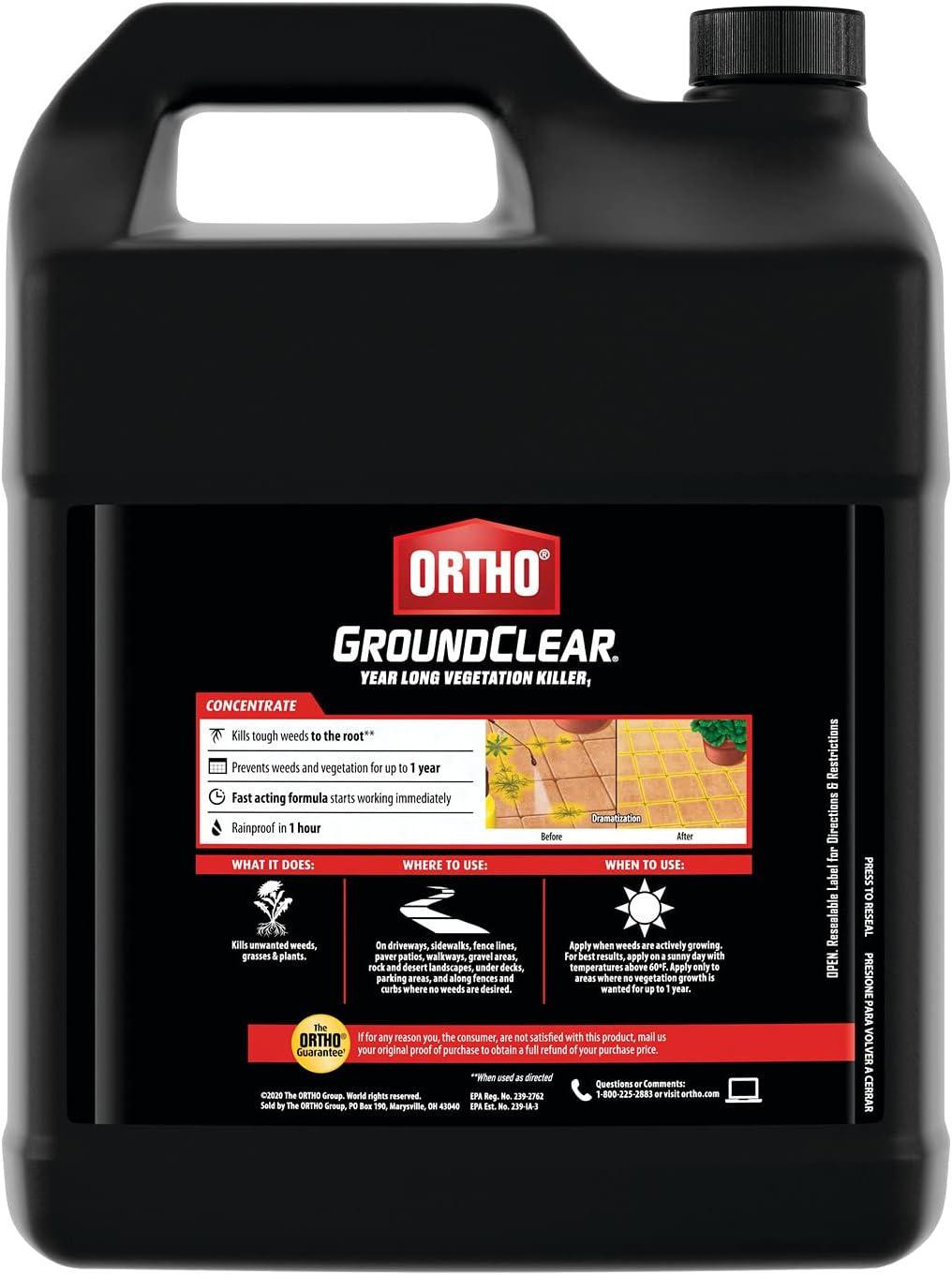 imageOrtho GroundClear Year Long Vegetation Killer2 Concentrate Kills and Prevents Weeds Up to 12 Months 32 fl oz2 gal
