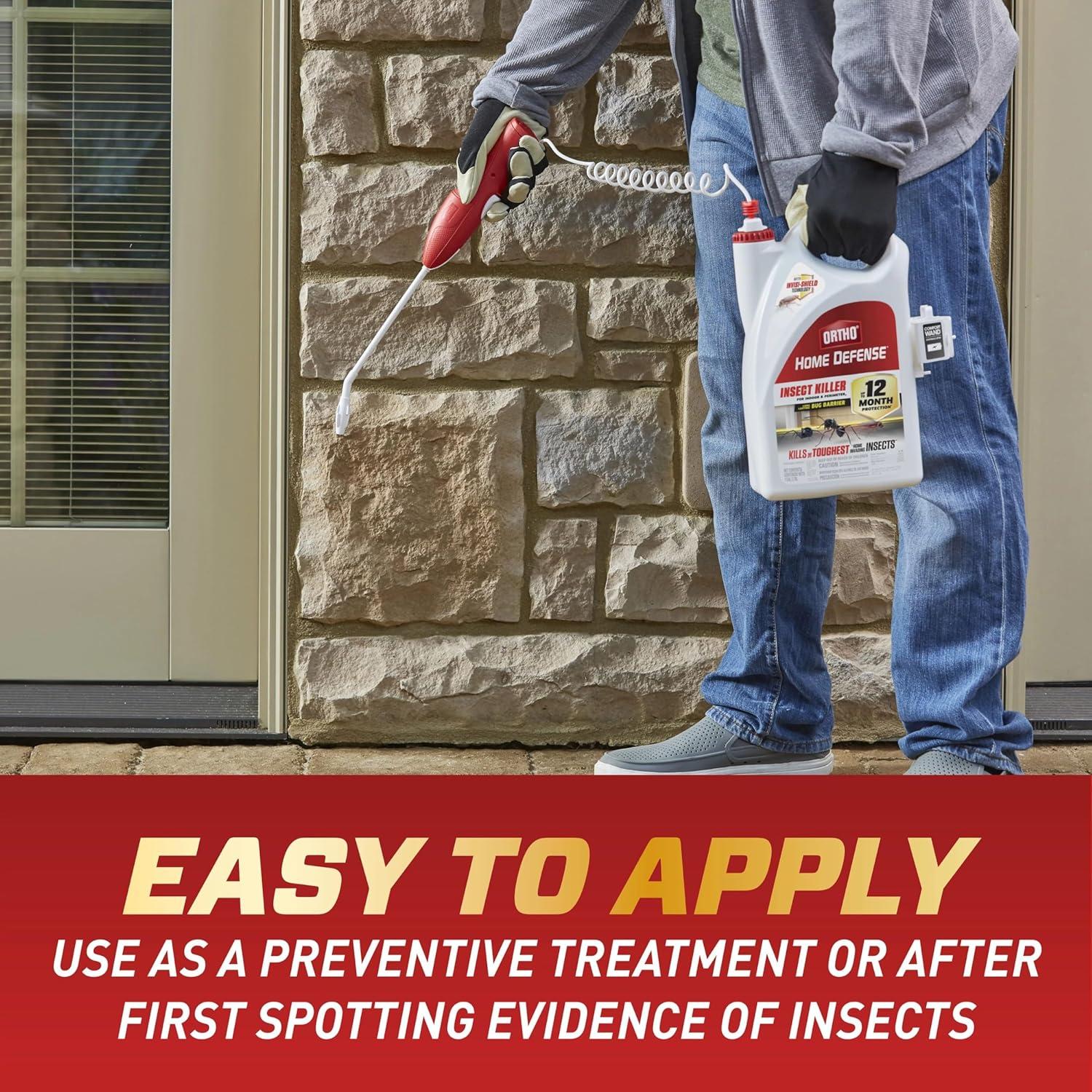 imageOrtho Home Defense Insect Killer for Indoor ampamp Perimeter2 with Comfort Wand Controls Ants Roaches Spiders and More 1 gal