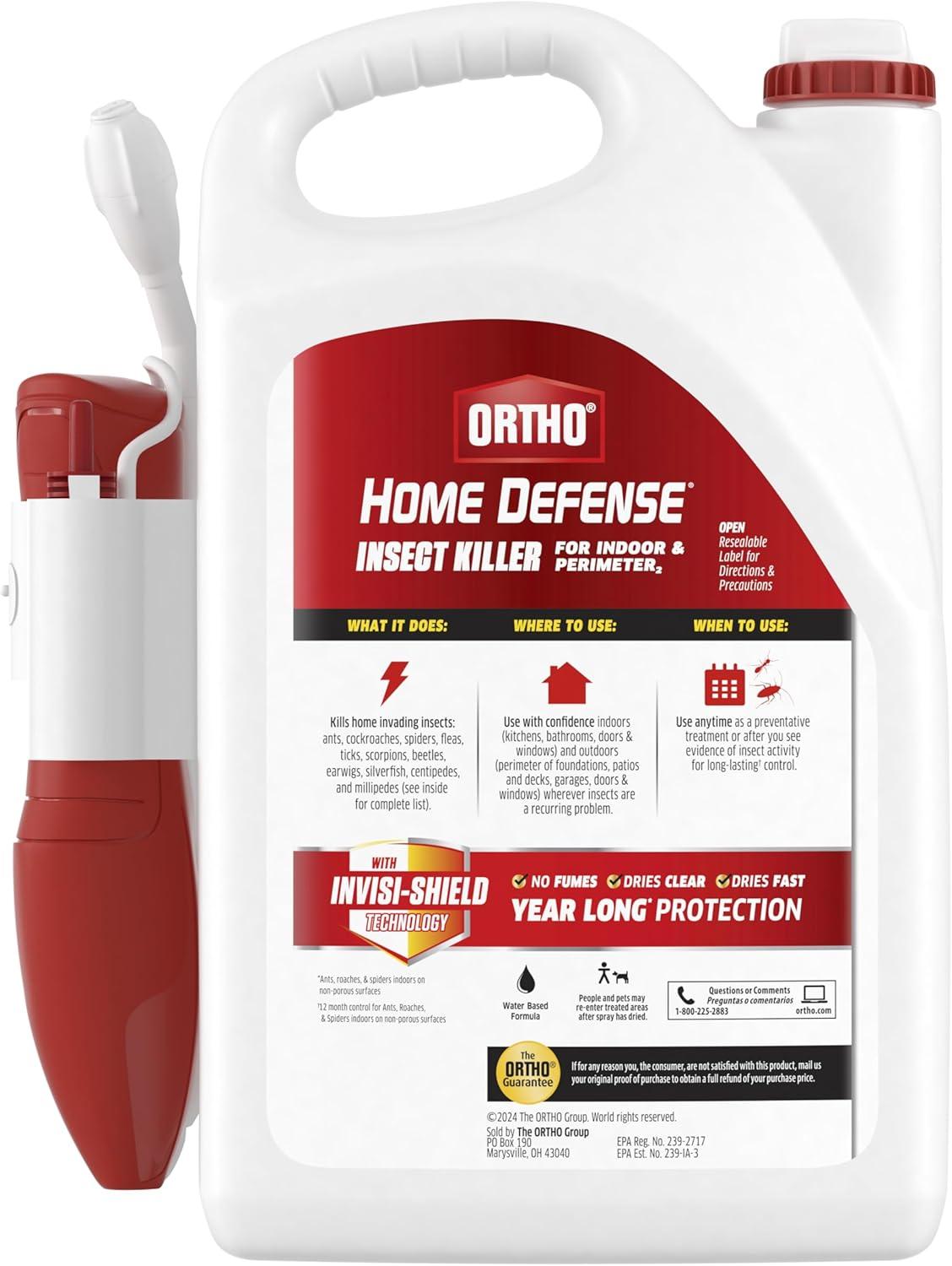 imageOrtho Home Defense Insect Killer for Indoor and Perimeter Refill2 Controls Ants Roaches Spiders and More 1 gal1Pack