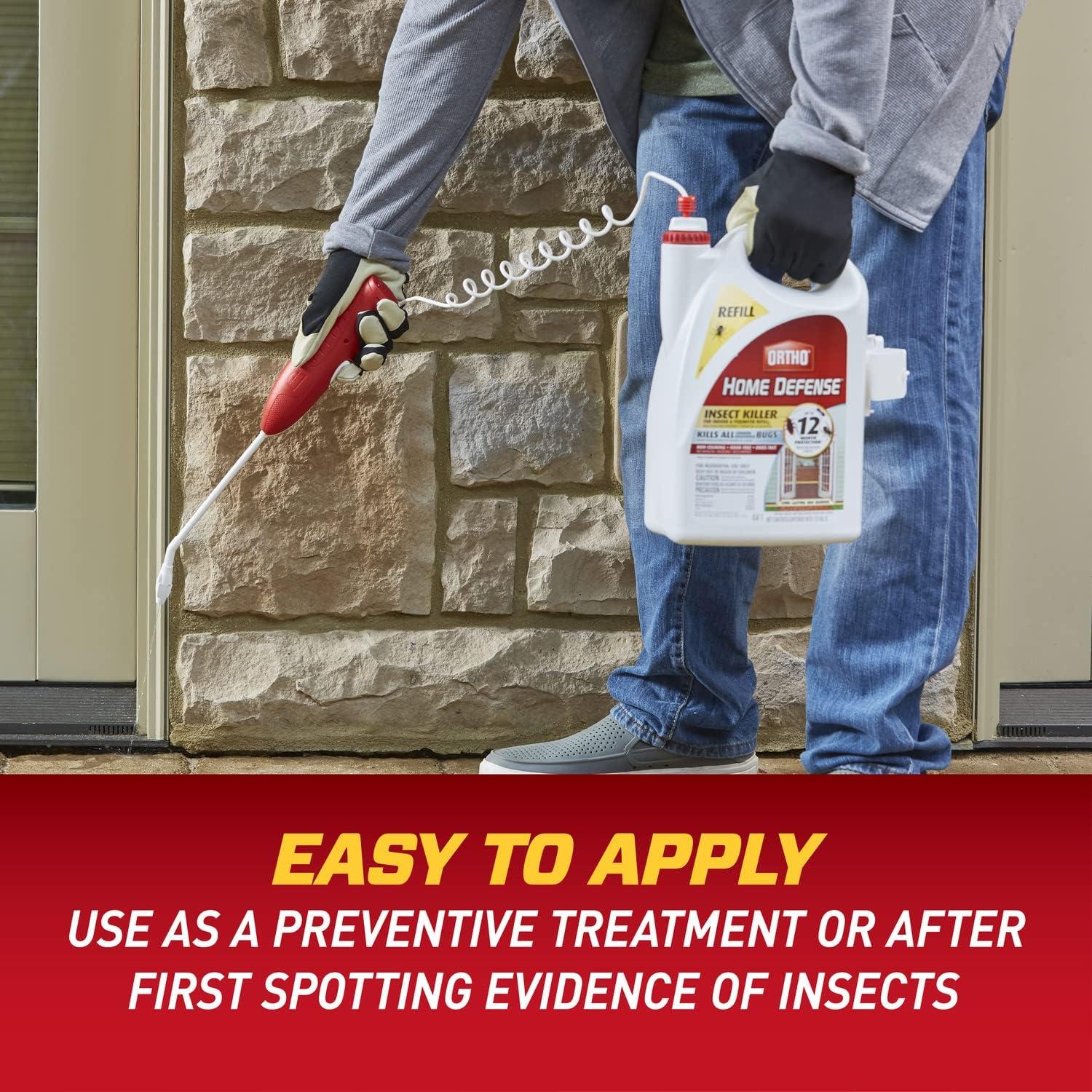 imageOrtho Home Defense Insect Killer for Indoor and Perimeter Refill2 Controls Ants Roaches Spiders and More 1 gal2Pack