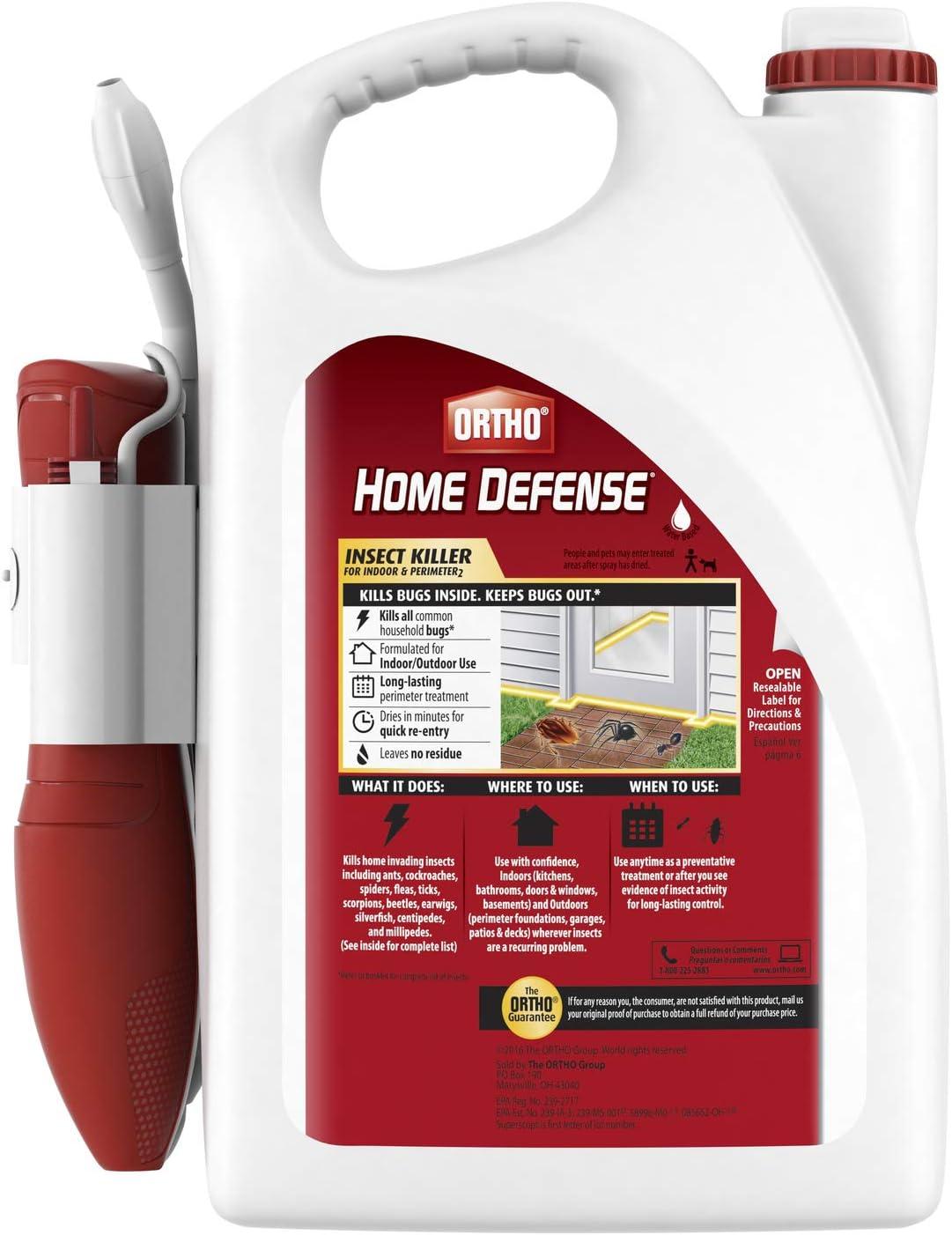imageOrtho Home Defense Insect Killer for Indoor and Perimeter Refill2 Controls Ants Roaches Spiders and More 1 gal2Pack
