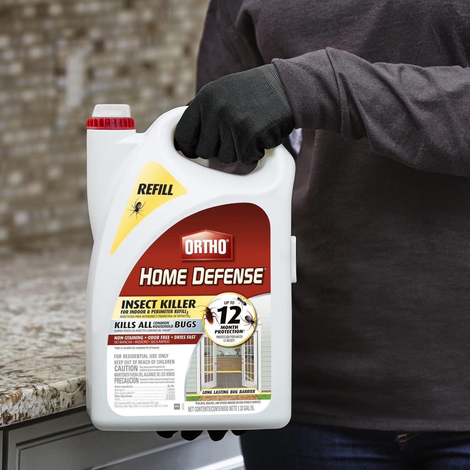 imageOrtho Home Defense Insect Killer for Indoor and Perimeter Refill2 Controls Ants Roaches Spiders and More 1 gal2Pack
