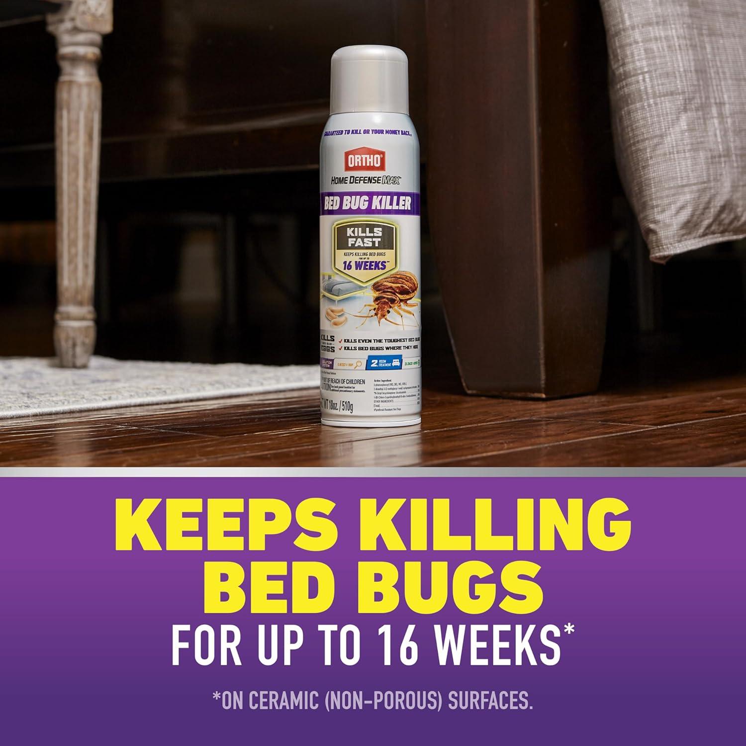 imageOrtho Home Defense Max Bed Bug Flea and Tick Killer with Comfort Wand Bed Bug Spray Kills Bed Bug Eggs Fleas and Ticks 1 gal1Pack
