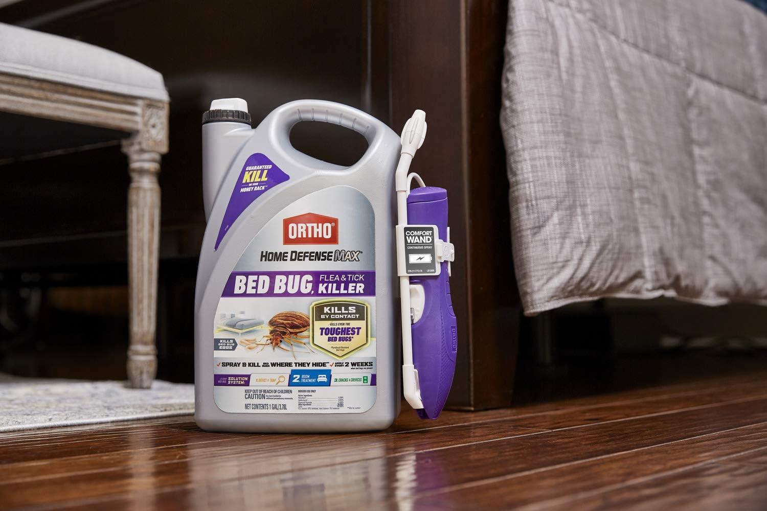 imageOrtho Home Defense Max Bed Bug Flea and Tick Killer with Comfort Wand Bed Bug Spray Kills Bed Bug Eggs Fleas and Ticks 1 gal2Pack