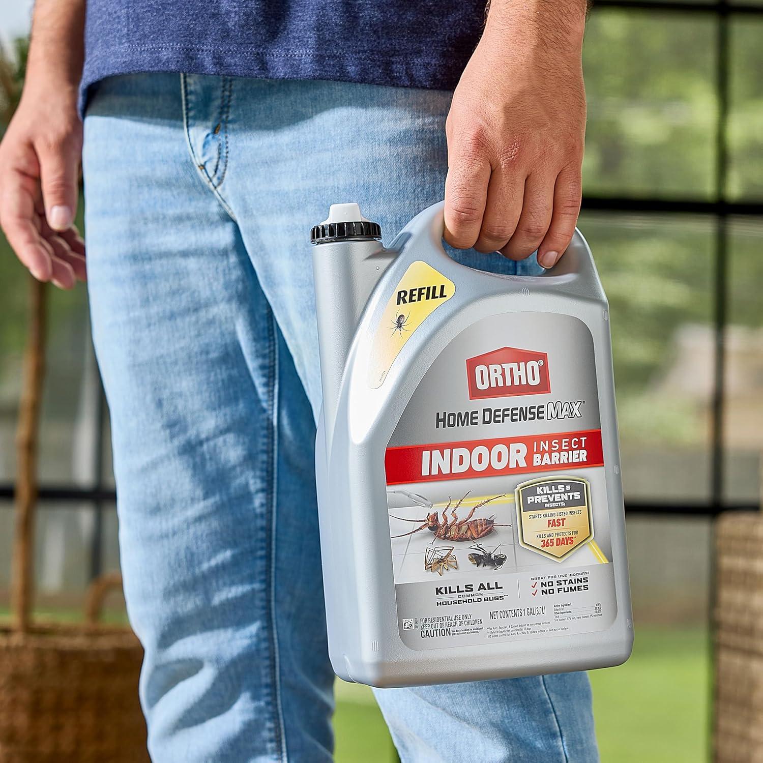 imageOrtho Home Defense Max Indoor Insect Barrier with Extended Reach Comfort Wand Kills Ants Roaches Spiders Fleas and Ticks 1 gal1Pack
