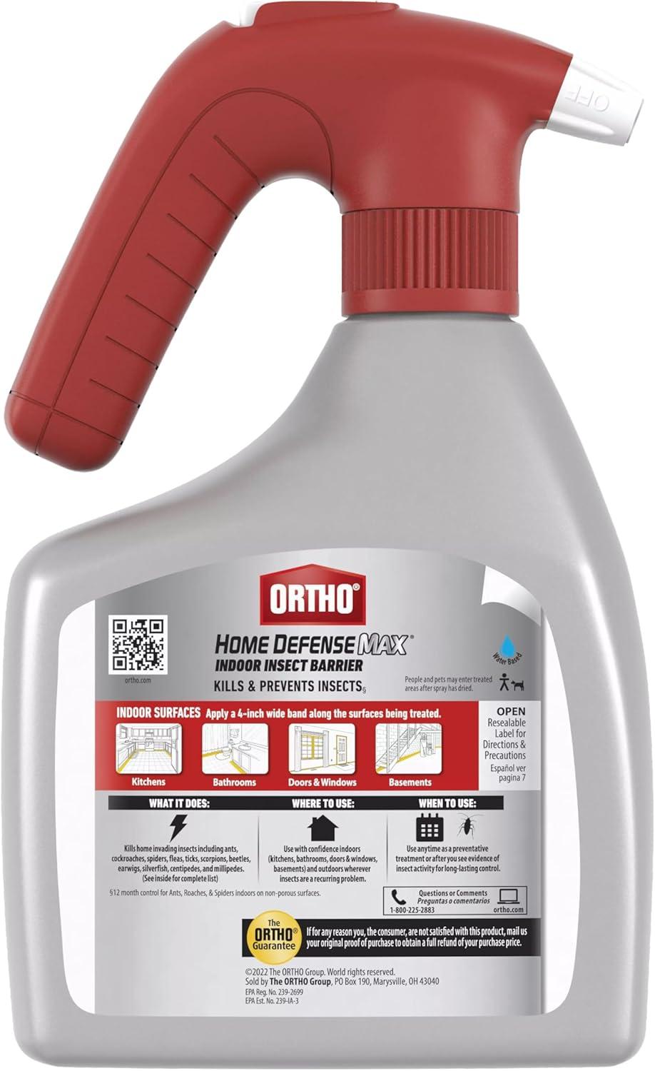 imageOrtho Home Defense Max Indoor Insect Barrier with Extended Reach Comfort Wand Kills Ants Roaches Spiders Fleas and Ticks 1 gal1Pack