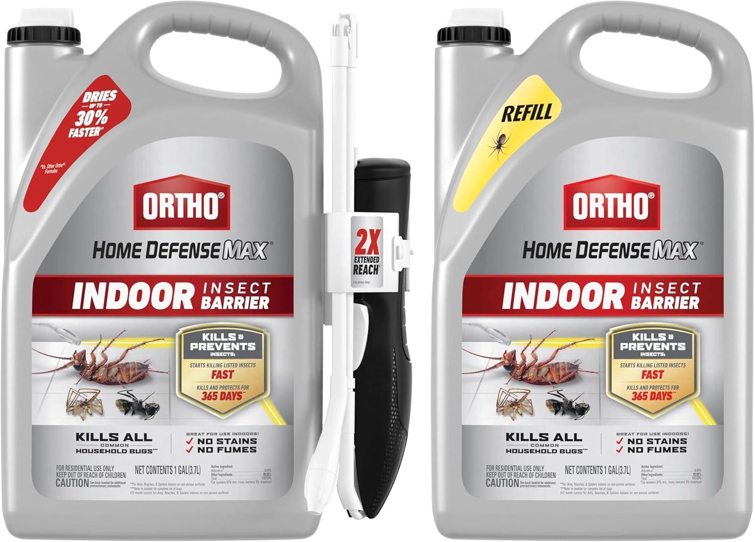 imageOrtho Home Defense Max Indoor Insect Barrier with Extended Reach Comfort Wand Kills Ants Roaches Spiders Fleas and Ticks 1 gal2Pack