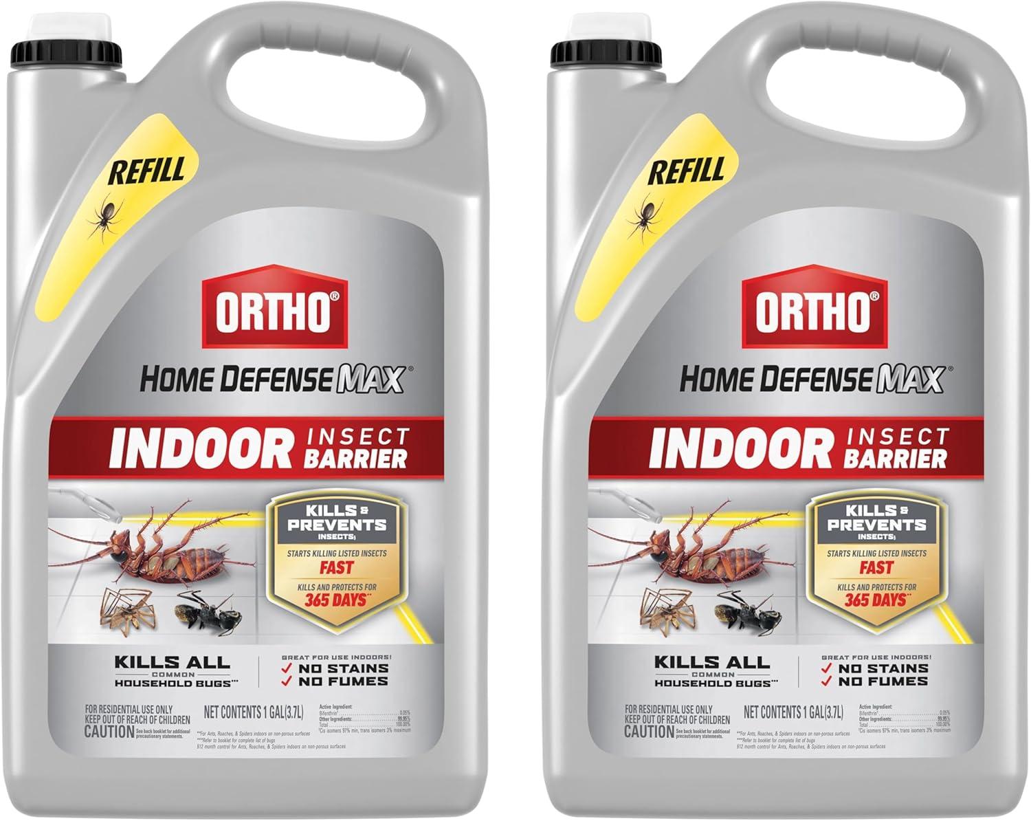 imageOrtho Home Defense Max Indoor Insect Barrier with Extended Reach Comfort Wand Kills Ants Roaches Spiders Fleas and Ticks 1 gal2Pack