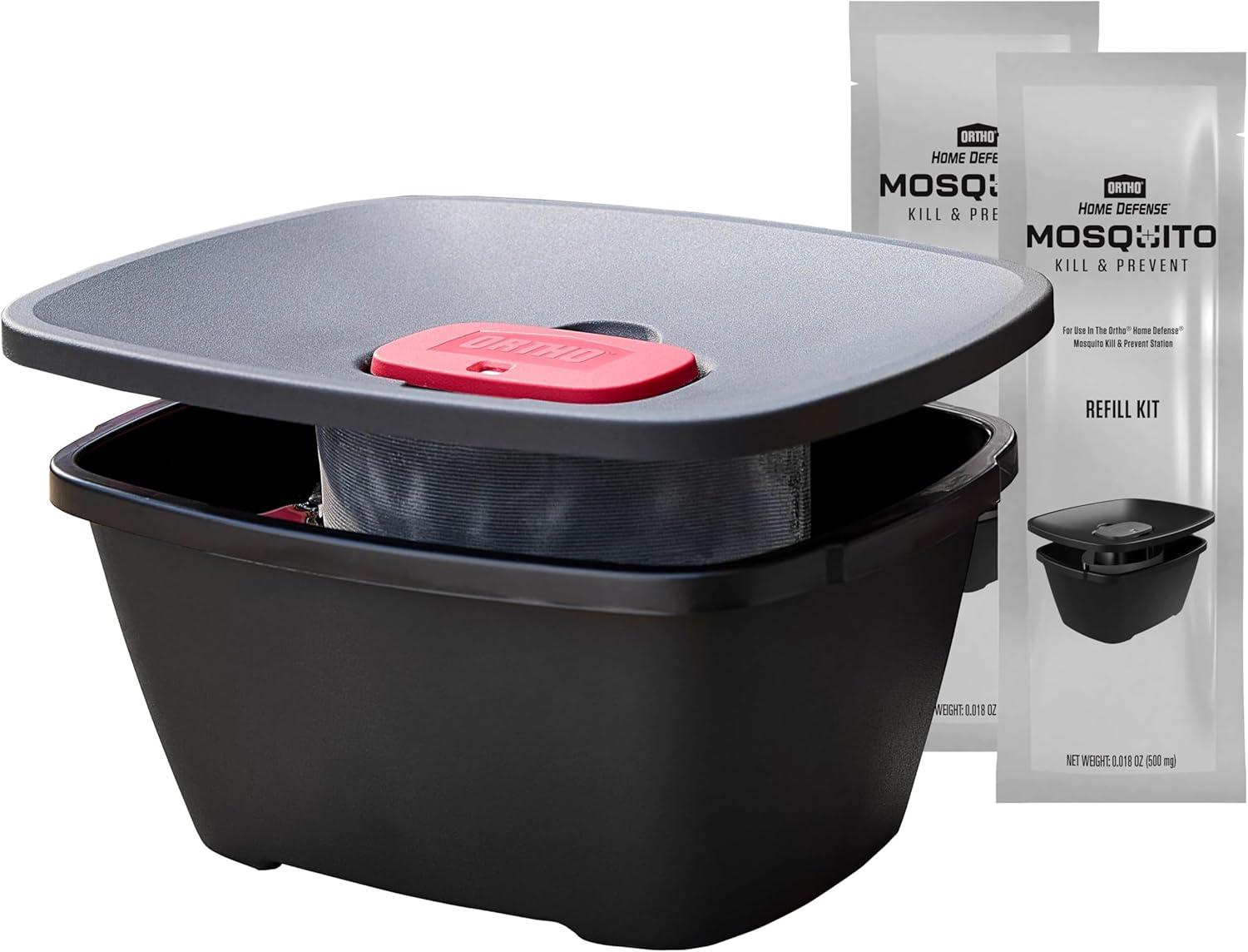 imageOrtho Home Defense Mosquito Kill and Prevent Controls Mosquitoes and Larvae Silent EasytoUse Protects up to 4300 sq ft 1 Mosquito Station and 2 Bands for 2 Months ProtectionStation  Refills