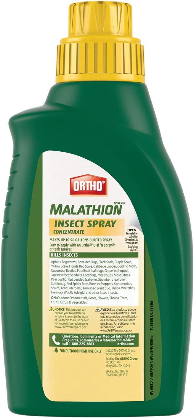 imageOrtho MAX Malathion Insect Spray Concentrate Kill Aphids Mosquitoes ampamp More Use Outside on Flowers Vegetables ampamp Plants 32 oz32 Fl Oz Pack of 1