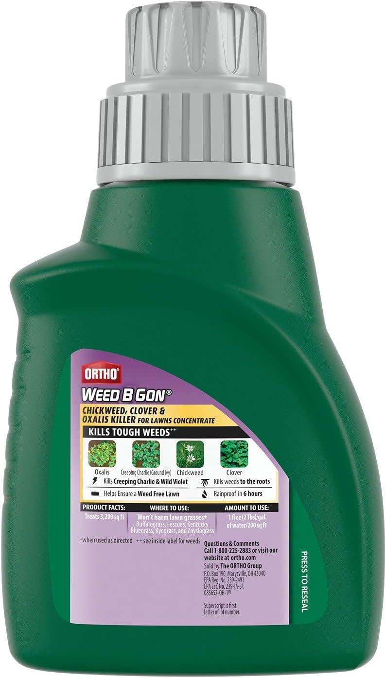 imageOrtho Weed Bgon Chickweed Clover ampamp Oxalis Killer for Lawns Concentrate Treats 3200 sq ft 16 fl ozConcentrate