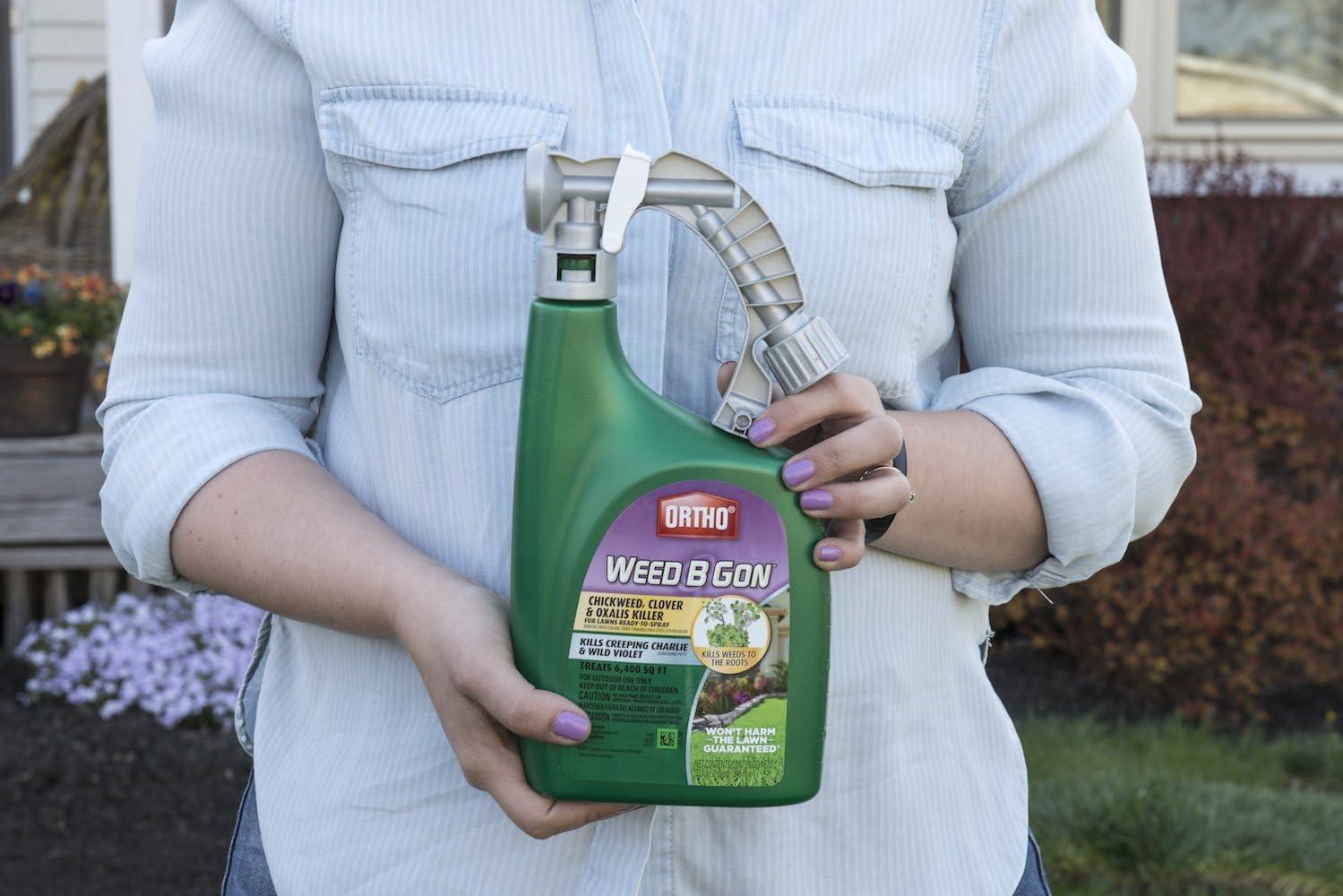 imageOrtho Weed Bgon Chickweed Clover ampamp Oxalis Killer for Lawns Concentrate Treats 3200 sq ft 16 fl ozReady to Spray