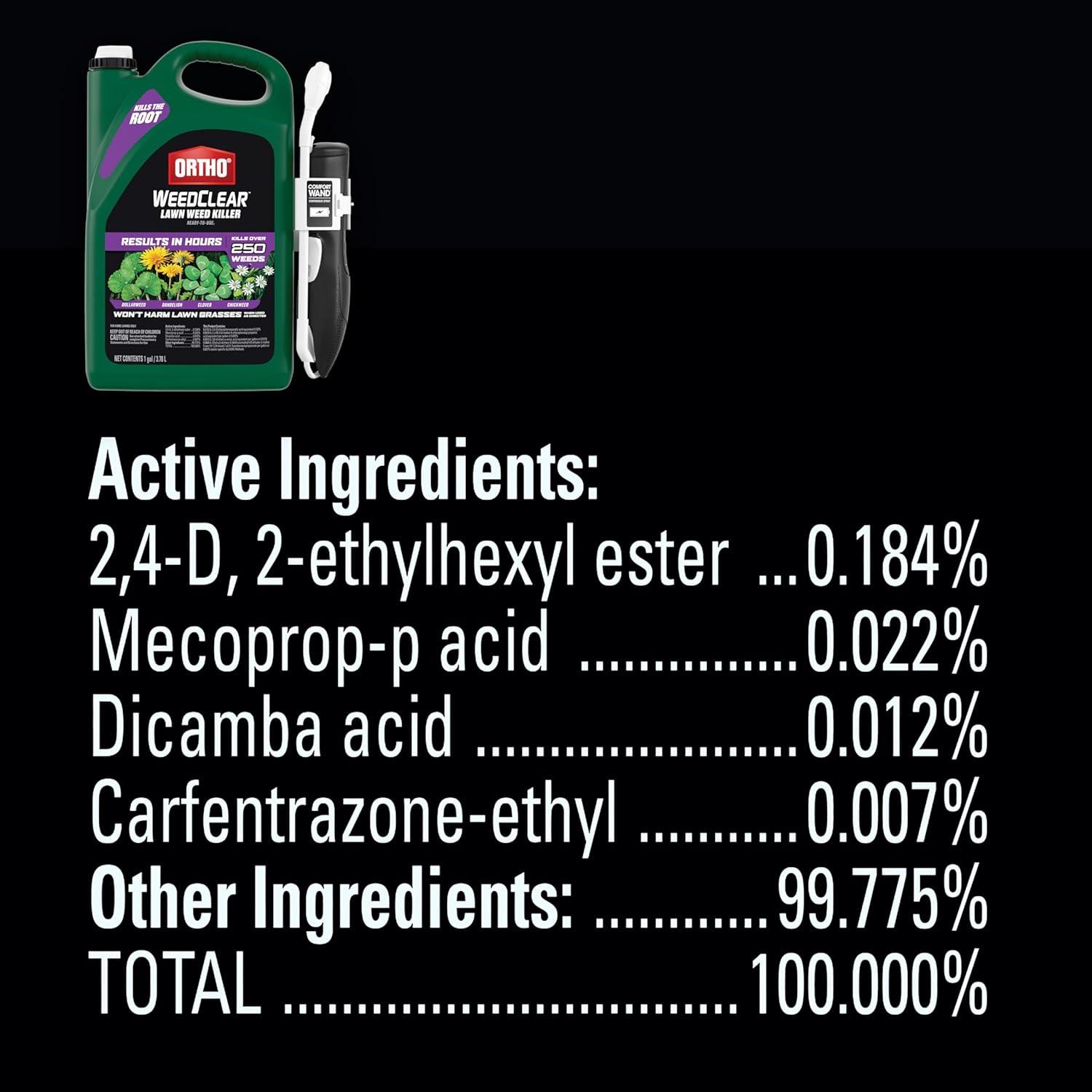 imageOrtho WeedClear Lawn Weed Killer Concentrate2 Kills Dandelion and Clover 32 fl OzComfort Wand