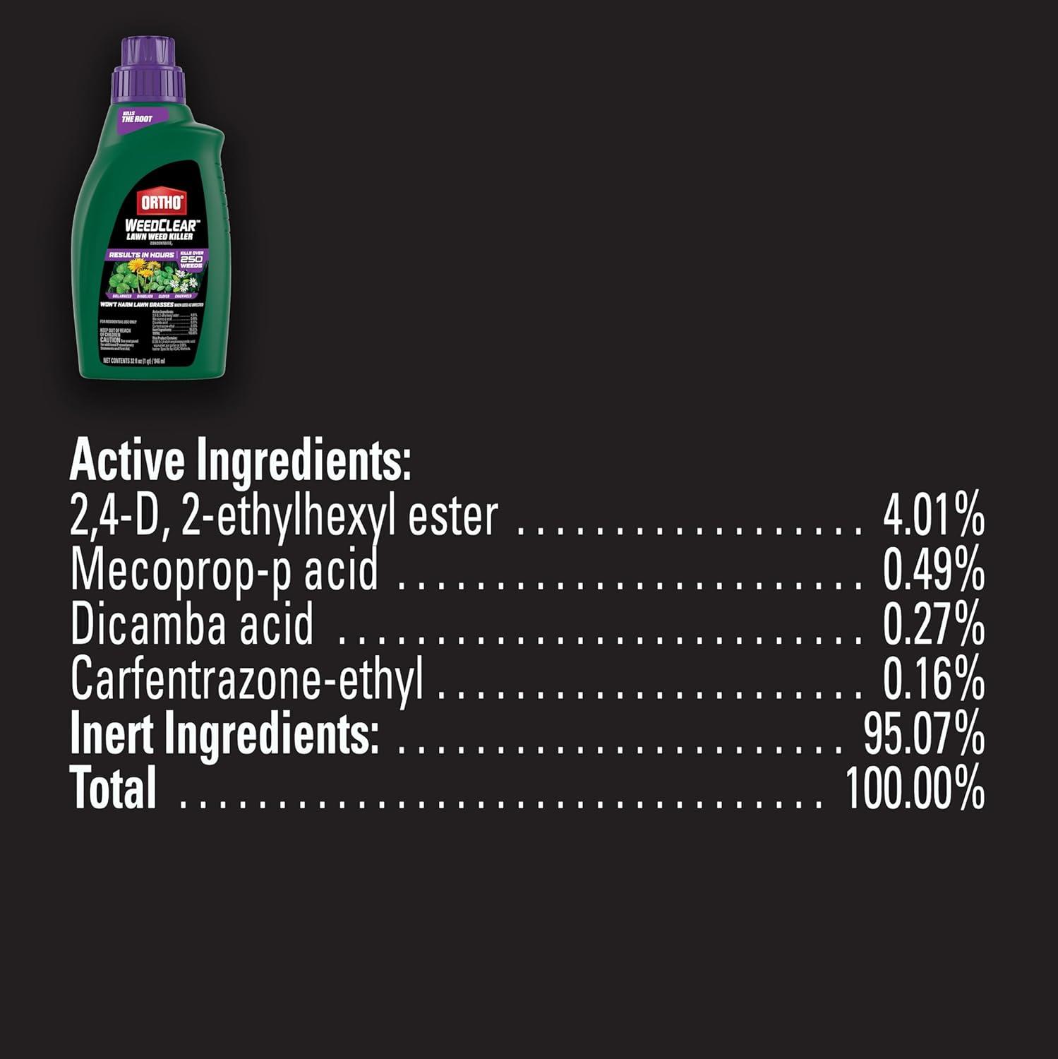 imageOrtho WeedClear Lawn Weed Killer Concentrate2 Kills Dandelion and Clover 32 fl OzConcentrate