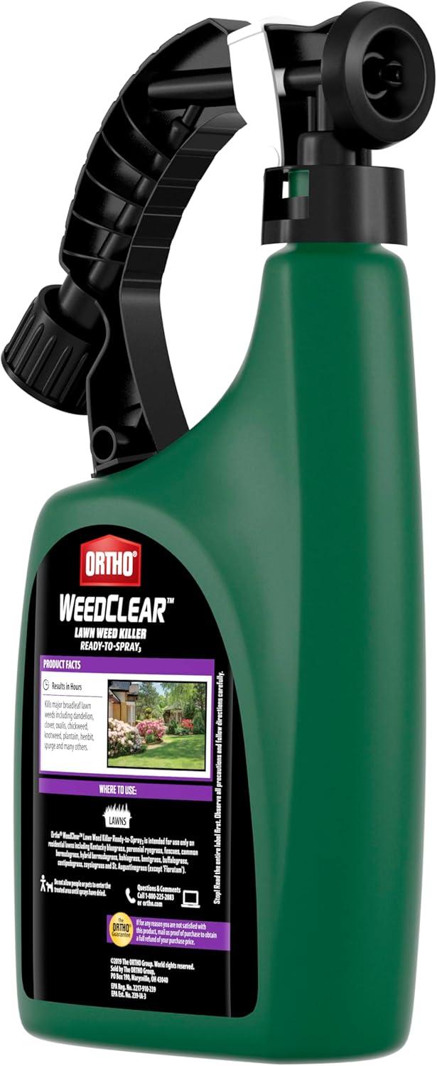 imageOrtho WeedClear Lawn Weed Killer Concentrate2 Kills Dandelion and Clover 32 fl OzReady to Spray 2 Pack