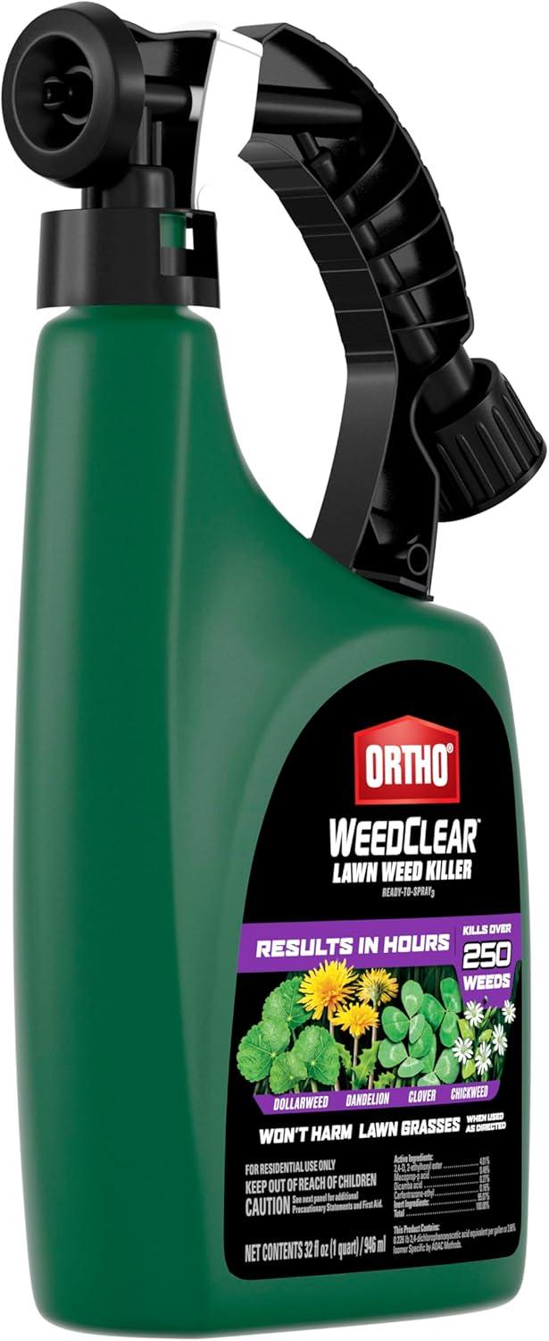 imageOrtho WeedClear Lawn Weed Killer Concentrate2 Kills Dandelion and Clover 32 fl OzReady to Spray 2 Pack