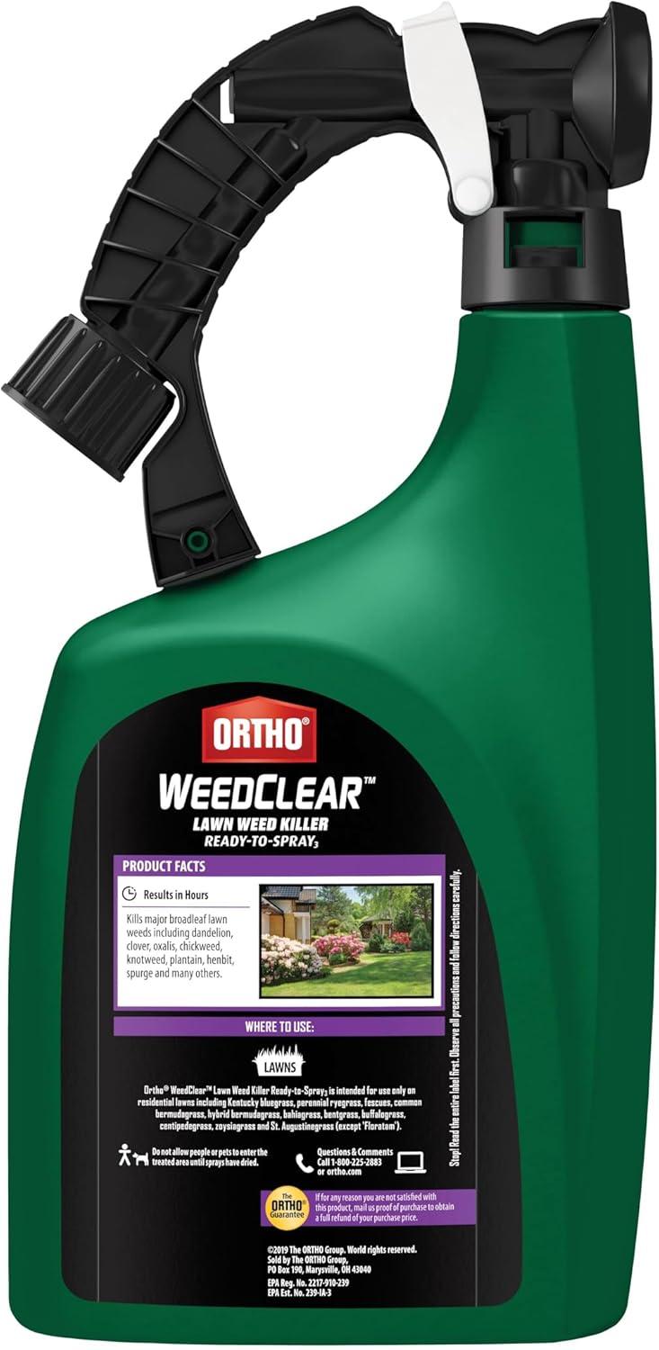 imageOrtho WeedClear Lawn Weed Killer Concentrate2 Kills Dandelion and Clover 32 fl OzReady to Spray 2 Pack