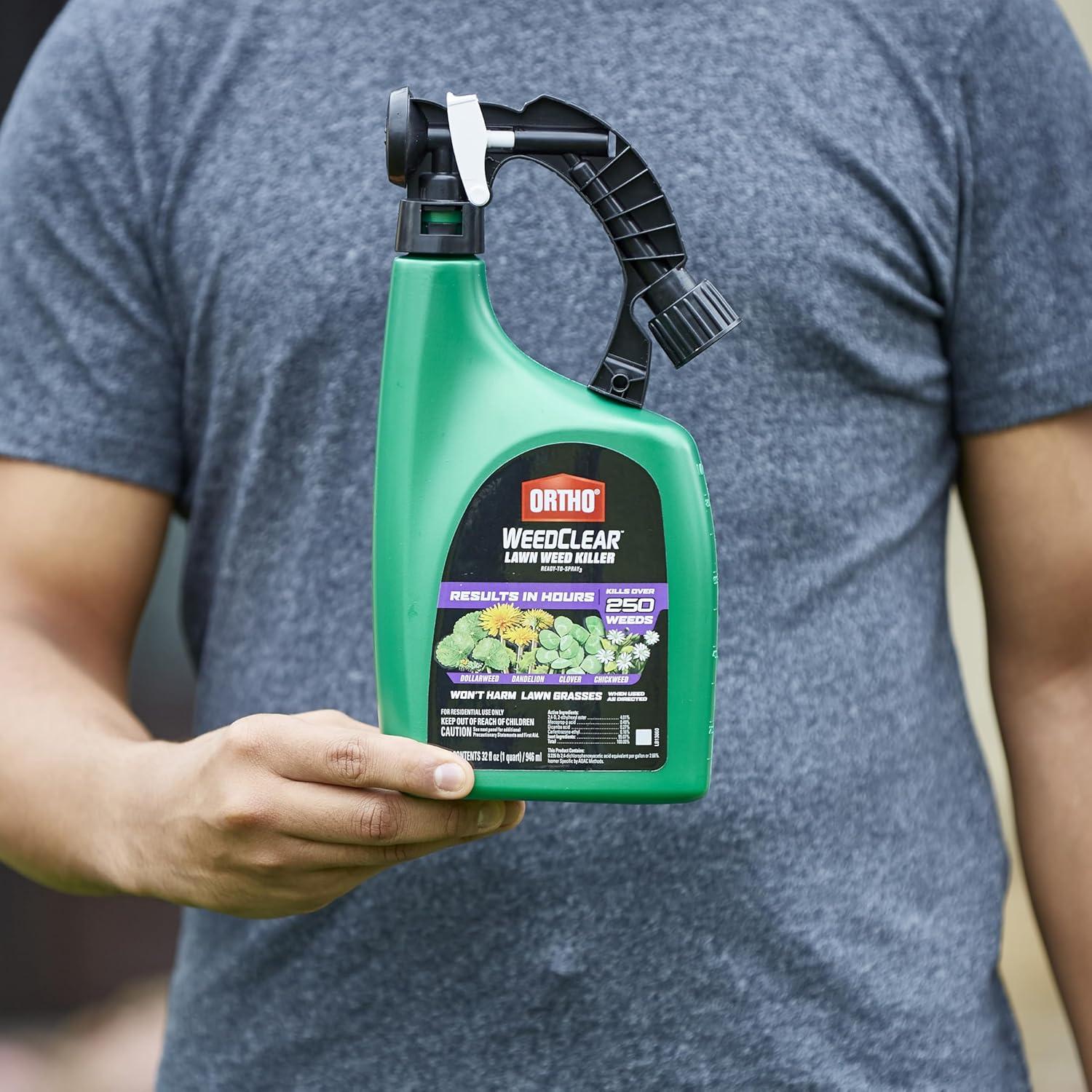 imageOrtho WeedClear Lawn Weed Killer Concentrate2 Kills Dandelion and Clover 32 fl OzReady to Spray