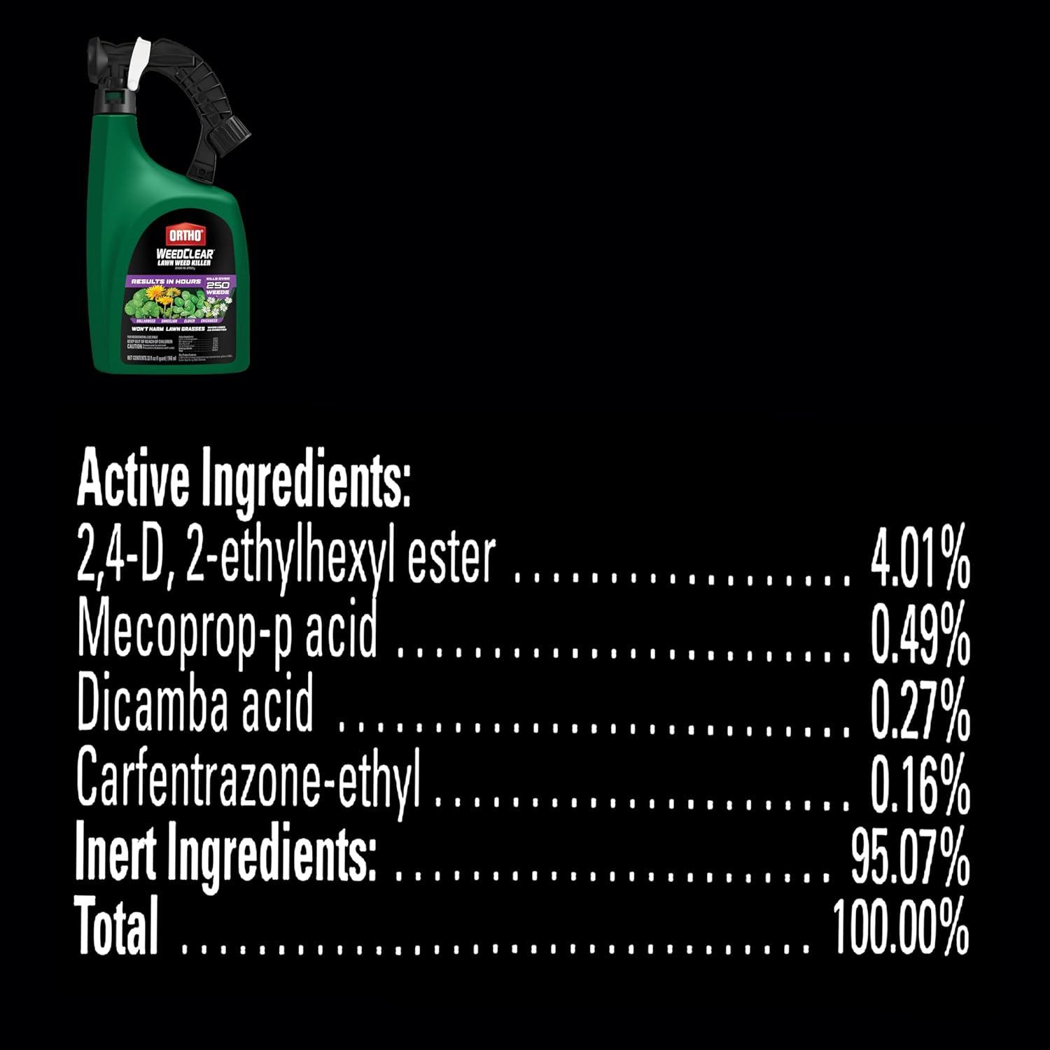 imageOrtho WeedClear Lawn Weed Killer Concentrate2 Kills Dandelion and Clover 32 fl OzReady to Spray