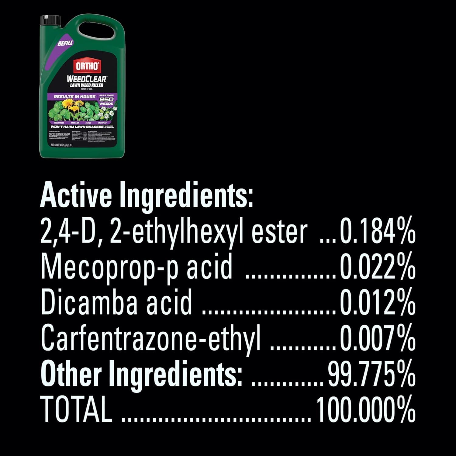 imageOrtho WeedClear Lawn Weed Killer Concentrate2 Kills Dandelion and Clover 32 fl OzRefill