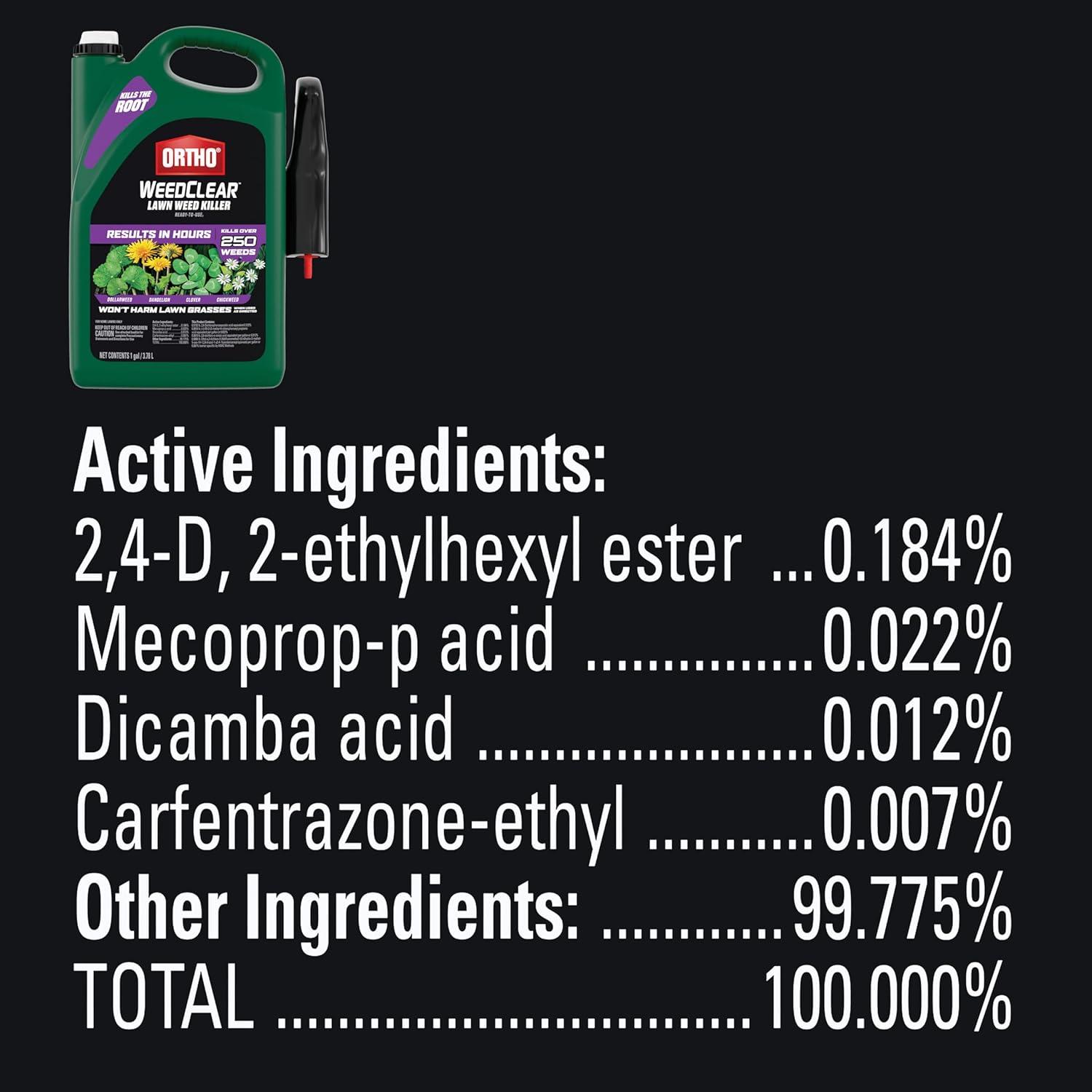 imageOrtho WeedClear Lawn Weed Killer Concentrate2 Kills Dandelion and Clover 32 fl OzTrigger