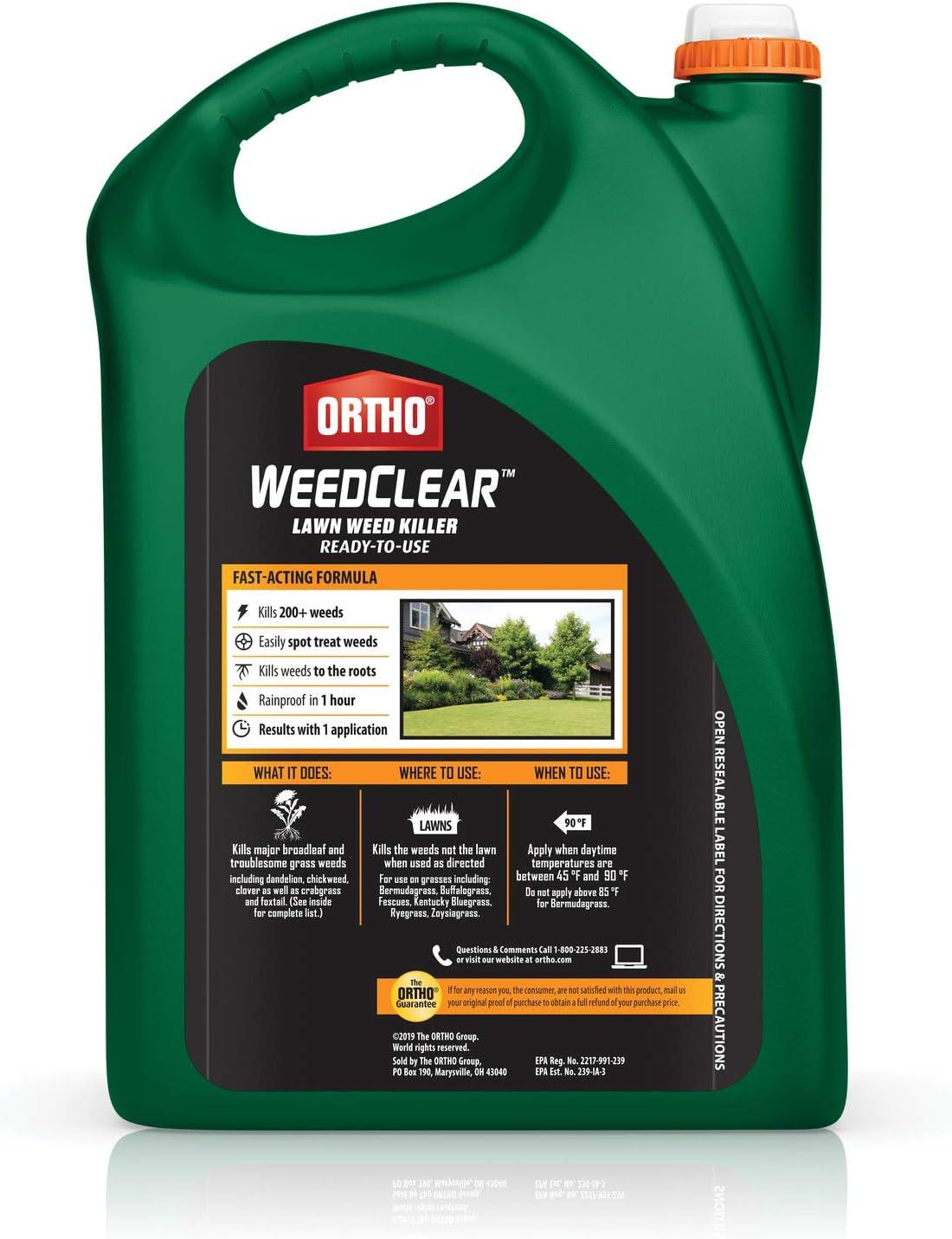imageOrtho WeedClear Lawn Weed Killer ReadyToUse Refill Kills Crabgrass Dandelion and Clover 133 gal133 gal