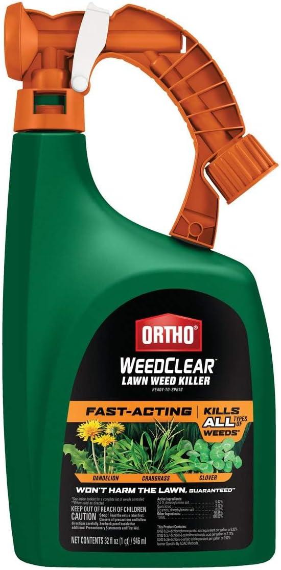 imageOrtho WeedClear Lawn Weed Killer ReadyToUse Refill Kills Crabgrass Dandelion and Clover 133 gal1Pack