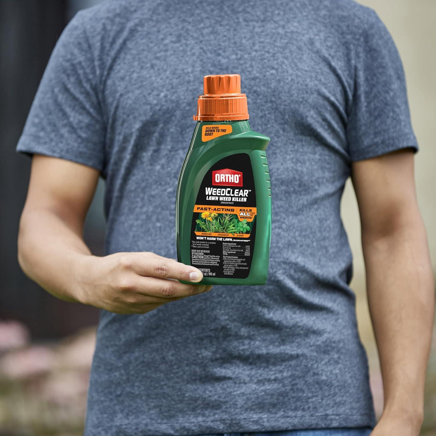 imageOrtho WeedClear Lawn Weed Killer ReadyToUse Refill Kills Crabgrass Dandelion and Clover 133 gal1Pack