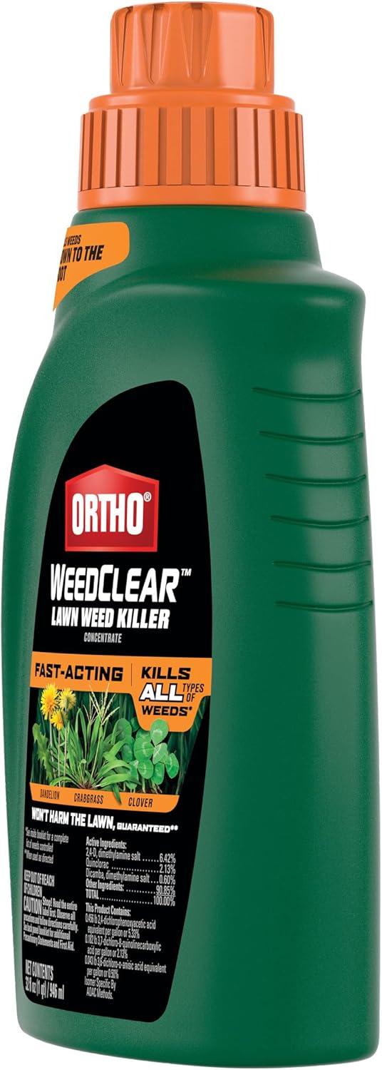 imageOrtho WeedClear Lawn Weed Killer ReadyToUse Refill Kills Crabgrass Dandelion and Clover 133 gal32 Fl Oz Pack of 2