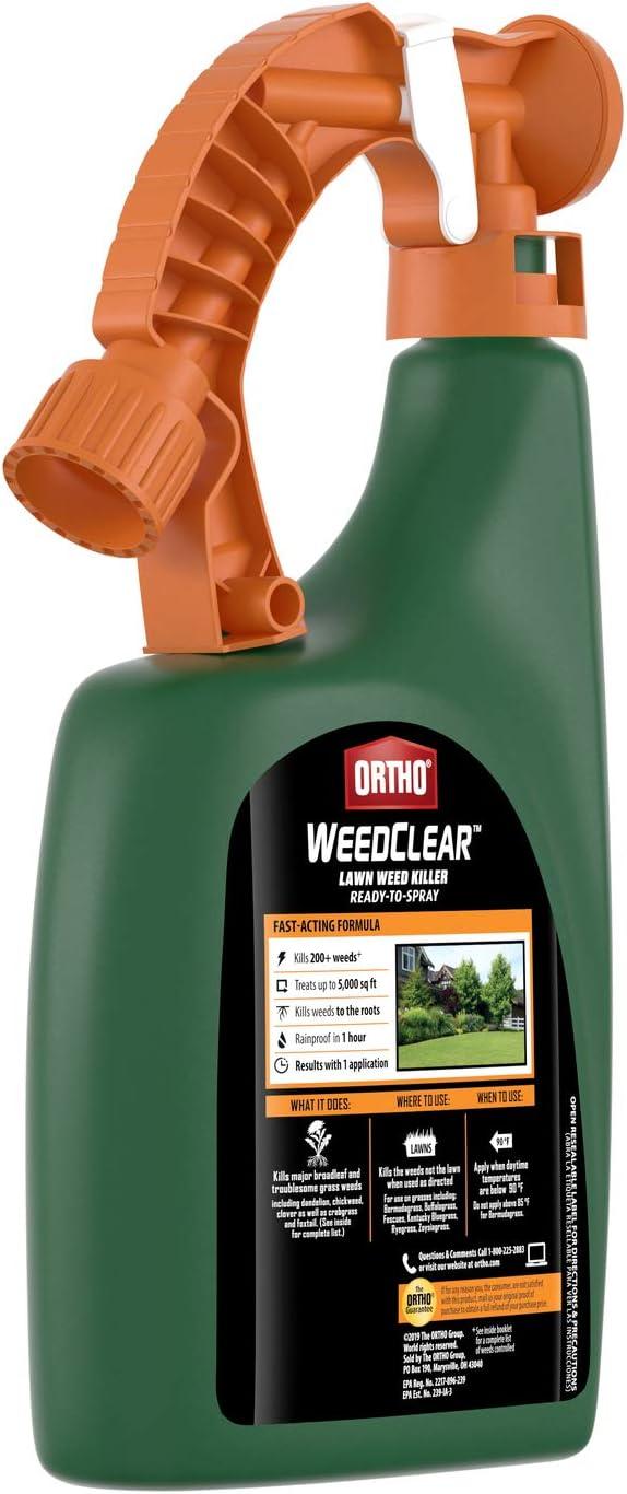 imageOrtho WeedClear Lawn Weed Killer ReadyToUse Refill Kills Crabgrass Dandelion and Clover 133 gal32 Fl Oz Pack of 2