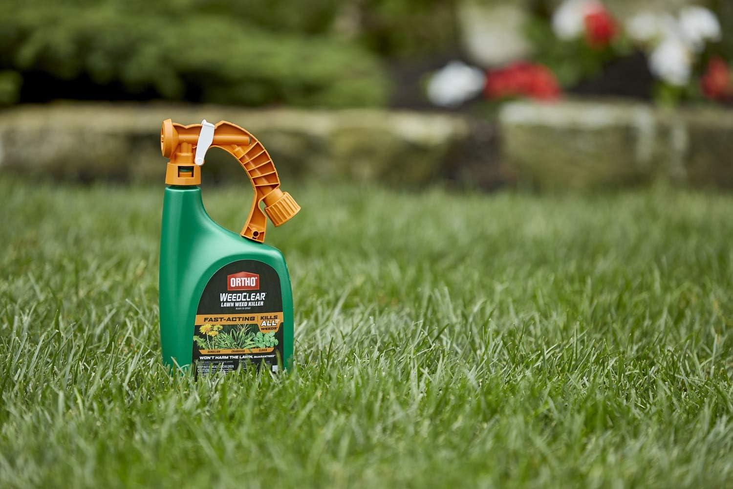 imageOrtho WeedClear Lawn Weed Killer ReadyToUse Refill Kills Crabgrass Dandelion and Clover 133 gal32 Fl Oz Pack of 2