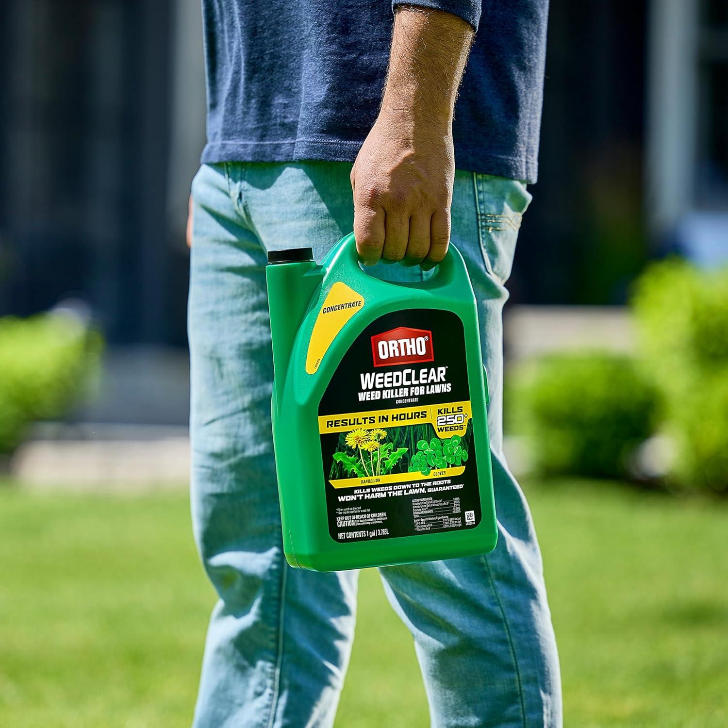 imageOrtho WeedClear Weed Killer for Lawns with Comfort Wand Kills More than 250 Weeds including Dandelion and Clover 1 gal1 gal