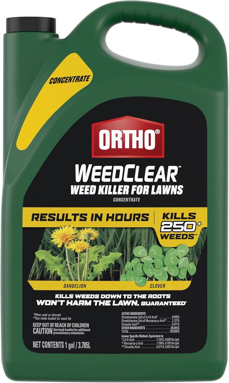 imageOrtho WeedClear Weed Killer for Lawns with Comfort Wand Kills More than 250 Weeds including Dandelion and Clover 1 gal1 gal